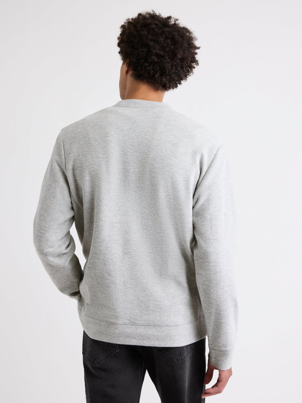 Long-Sleeve Crew-Neck Ribbed Sweater rw&co Limited Time Discount