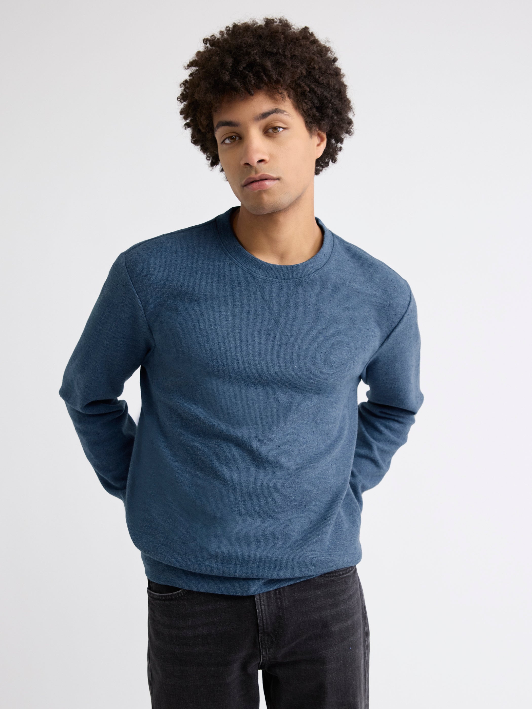 Long-Sleeve Crew-Neck Ribbed Sweater rw&co Limited Time Discount
