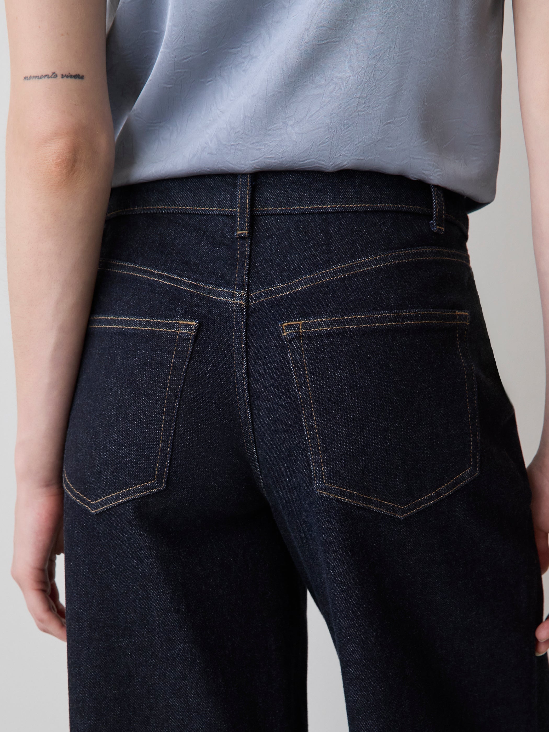 Dark-Wash High-Rise Ultra-Wide-Leg Jeans rw&co Exclusive Sale Price
