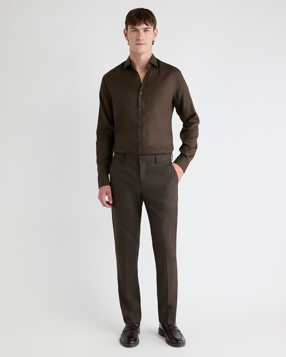 Tailored Fit Heather Dress Shirt rw&co Special Promo Price