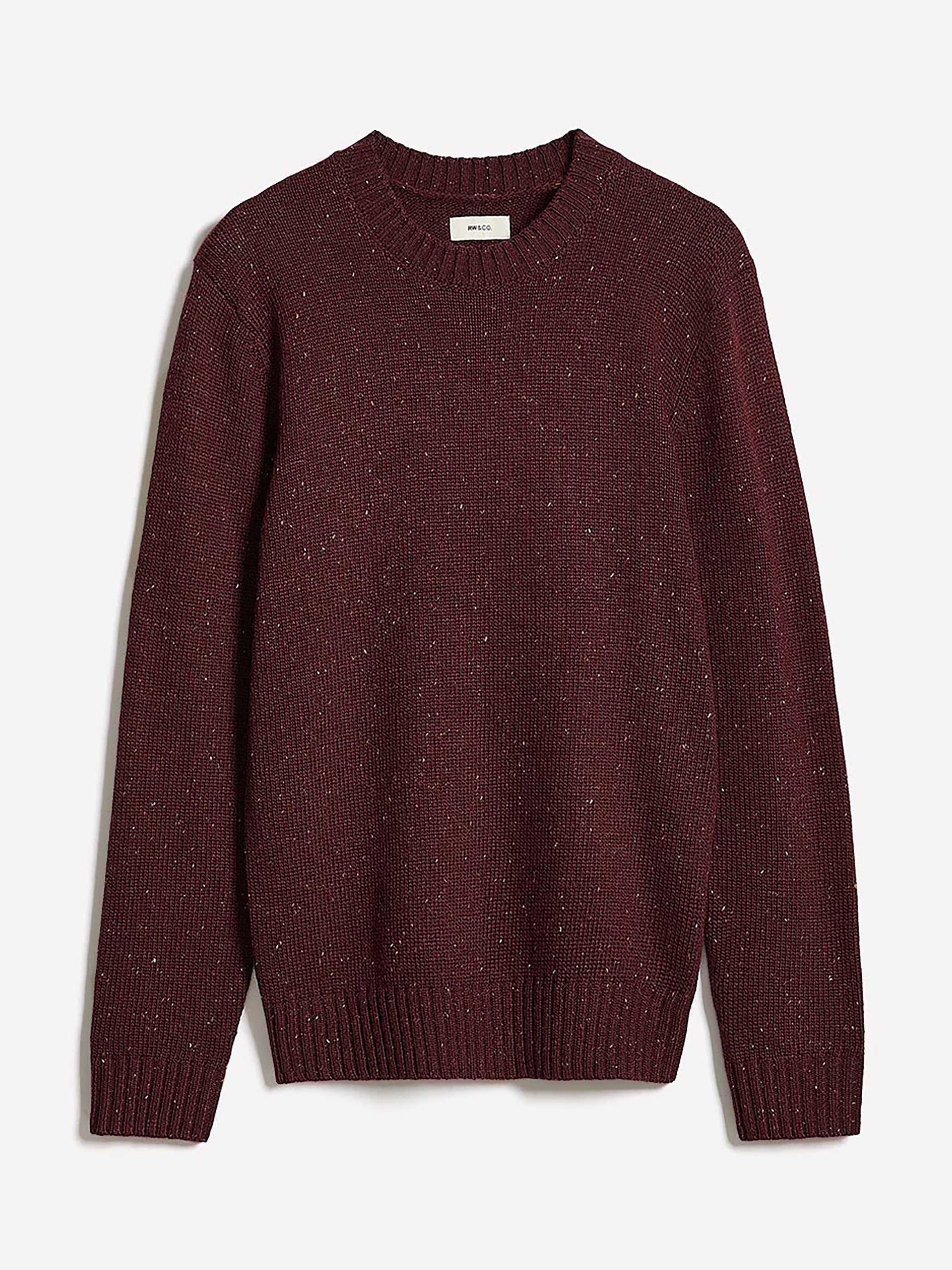 Long-Sleeve Crew-Neck Sweater with Neps rw&co On Sale