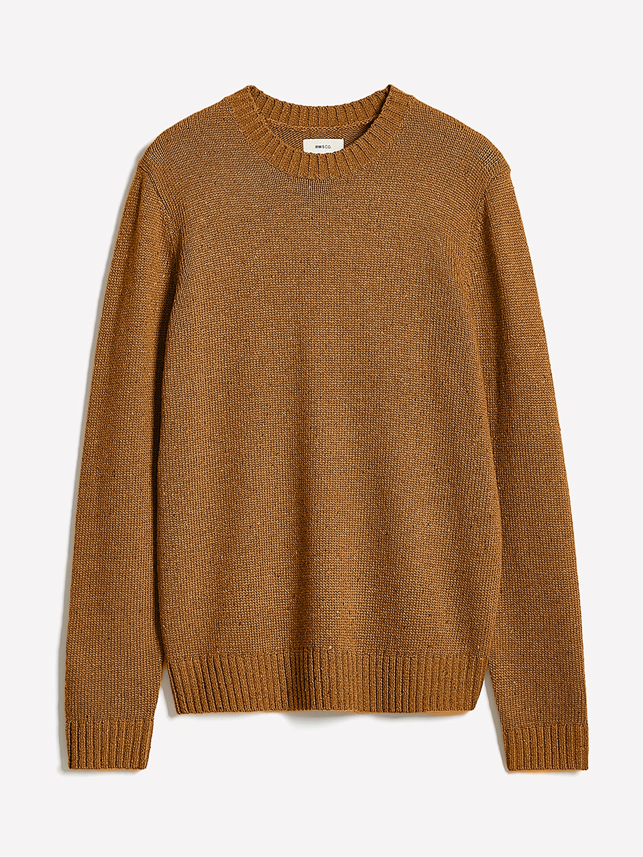 Long-Sleeve Crew-Neck Sweater with Neps rw&co On Sale
