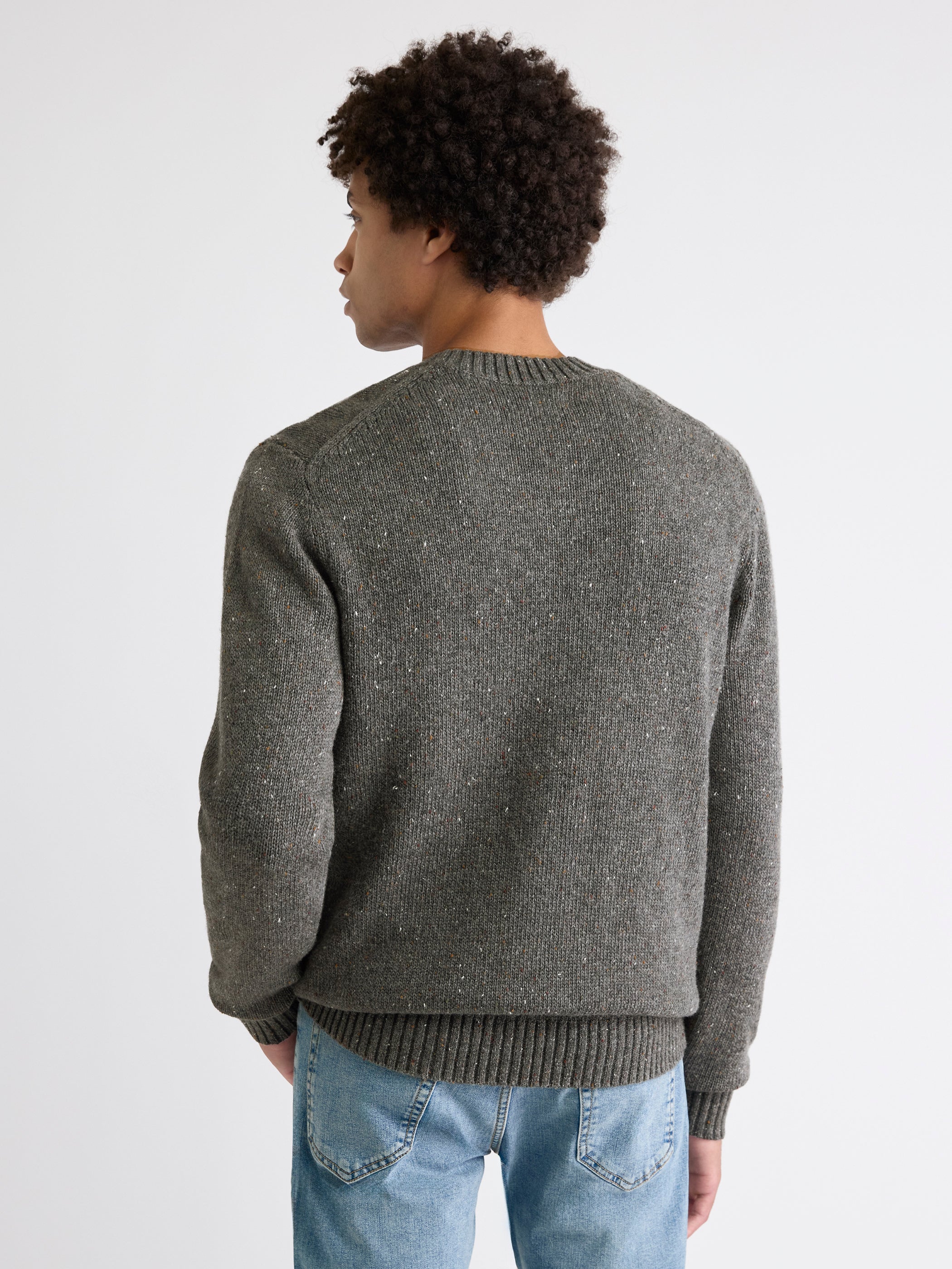 Long-Sleeve Crew-Neck Sweater with Neps rw&co On Sale