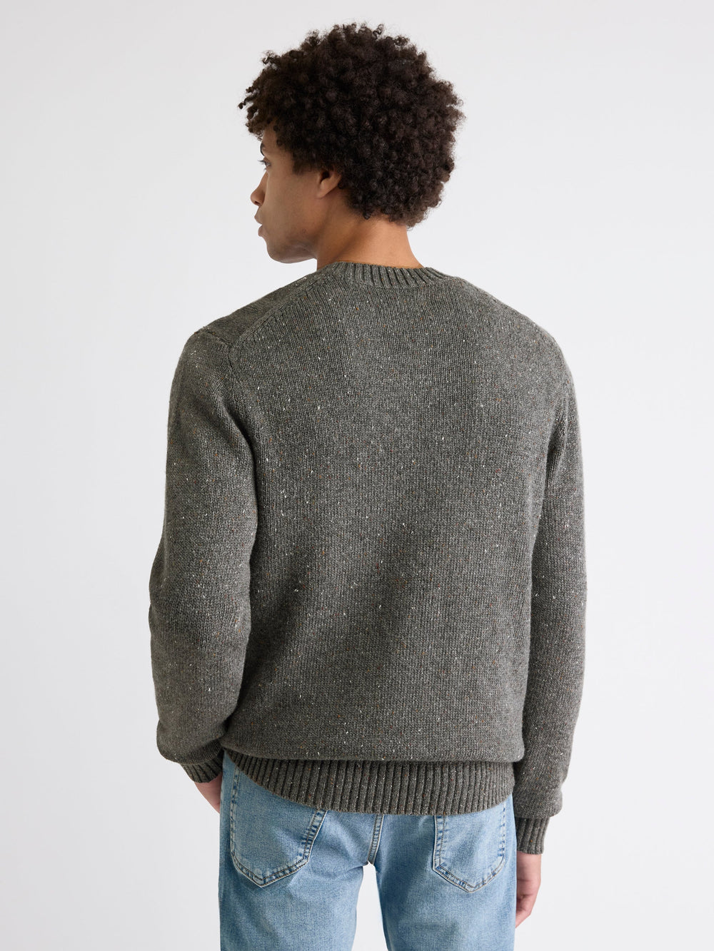 Long-Sleeve Crew-Neck Sweater with Neps rw&co On Sale