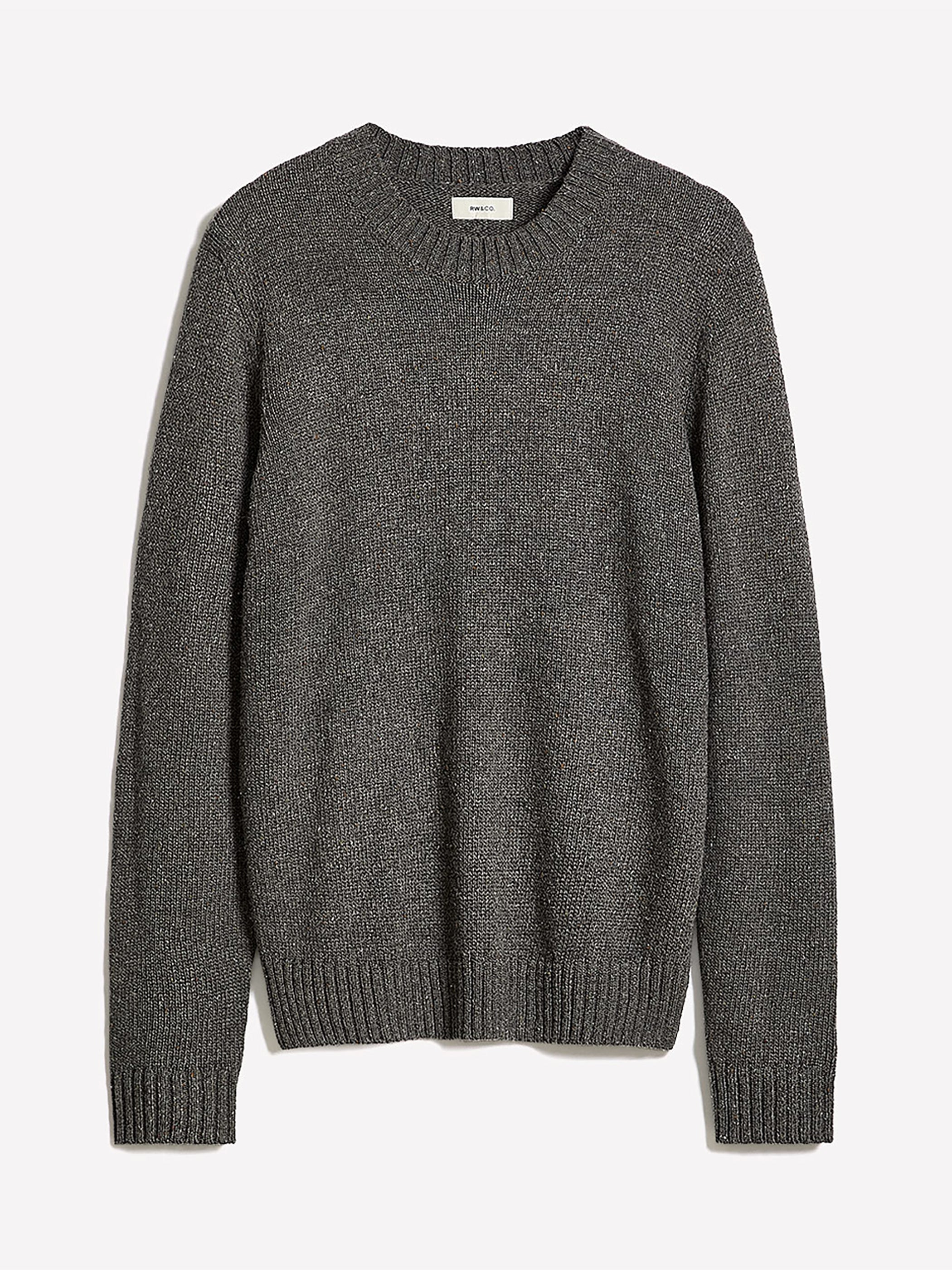 Long-Sleeve Crew-Neck Sweater with Neps rw&co On Sale