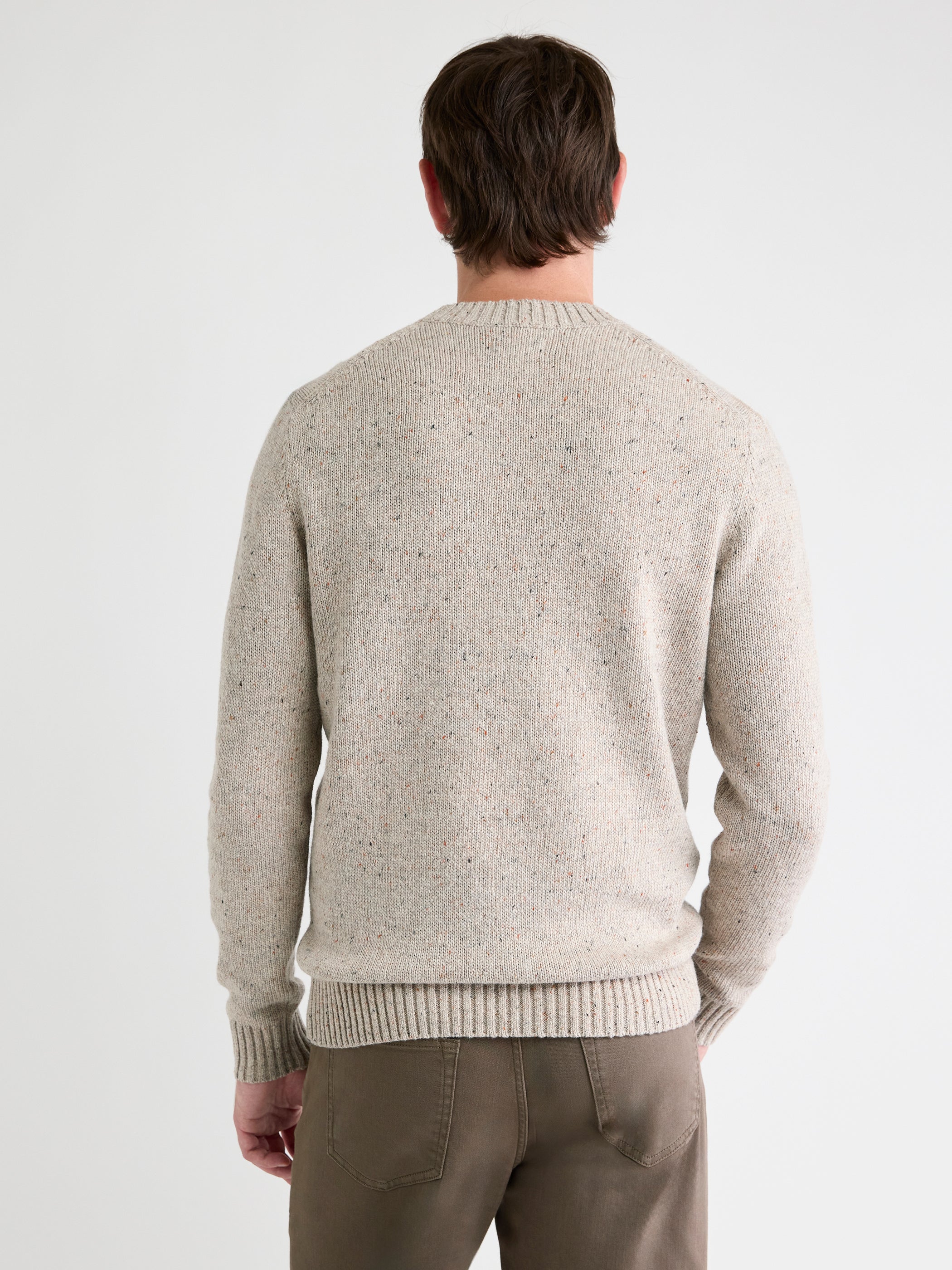 Long-Sleeve Crew-Neck Sweater with Neps rw&co On Sale