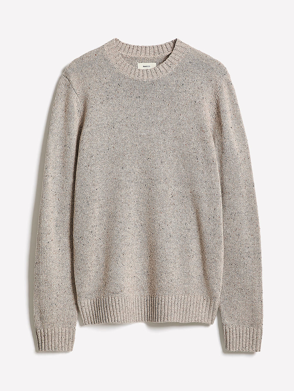 Long-Sleeve Crew-Neck Sweater with Neps rw&co On Sale