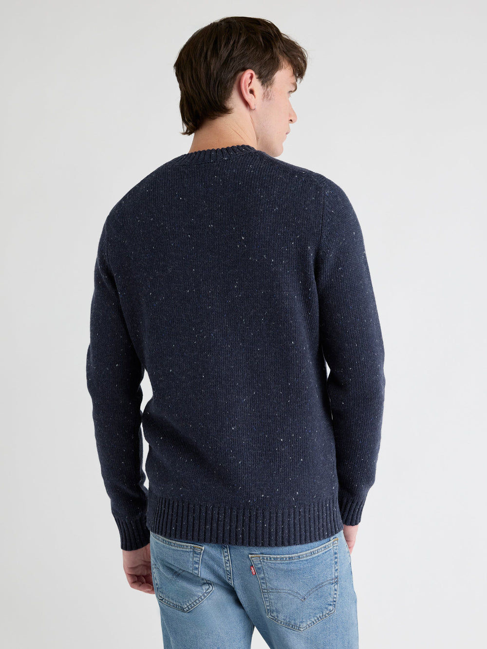 Long-Sleeve Crew-Neck Sweater with Neps rw&co On Sale