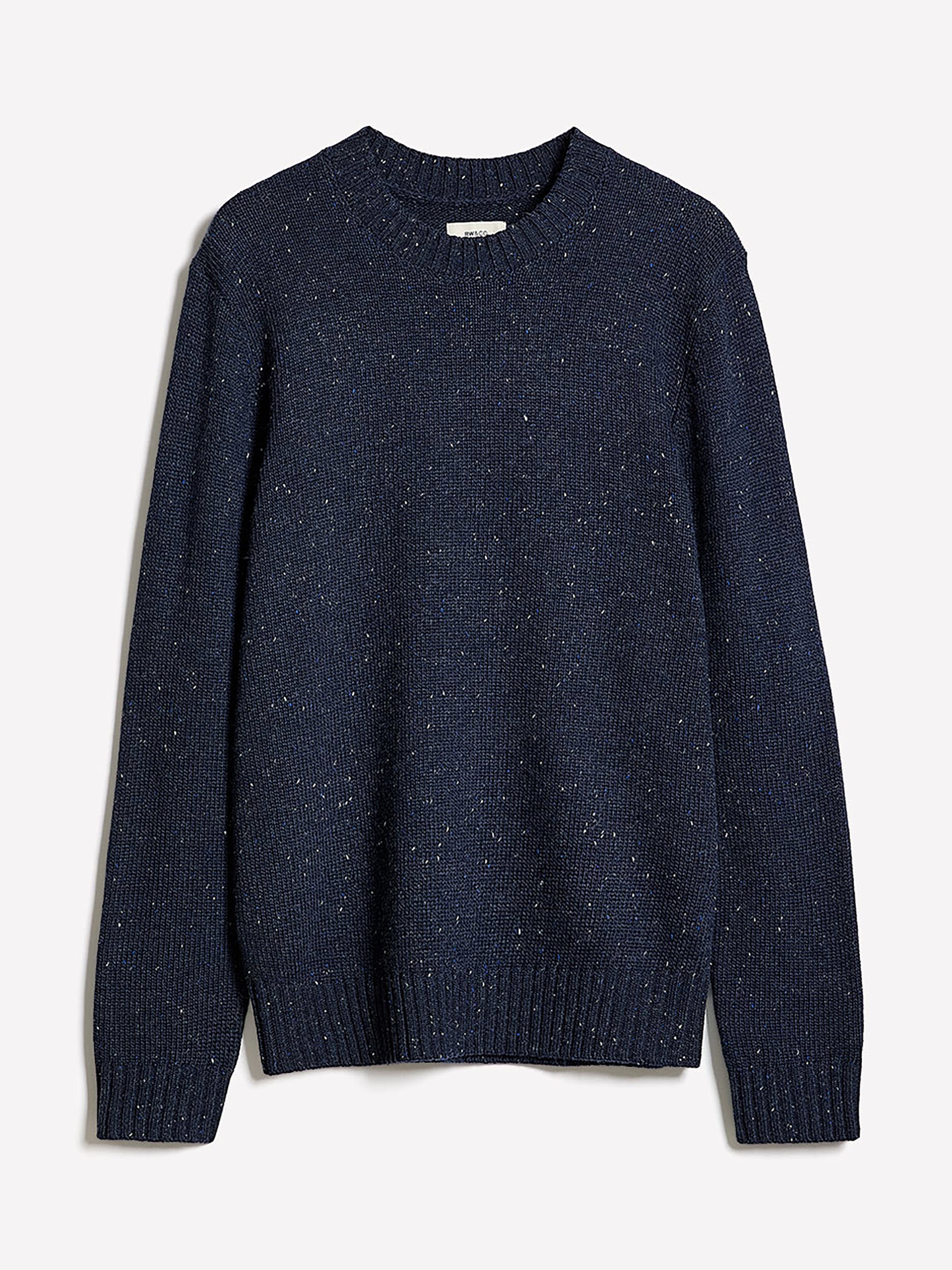 Long-Sleeve Crew-Neck Sweater with Neps rw&co On Sale