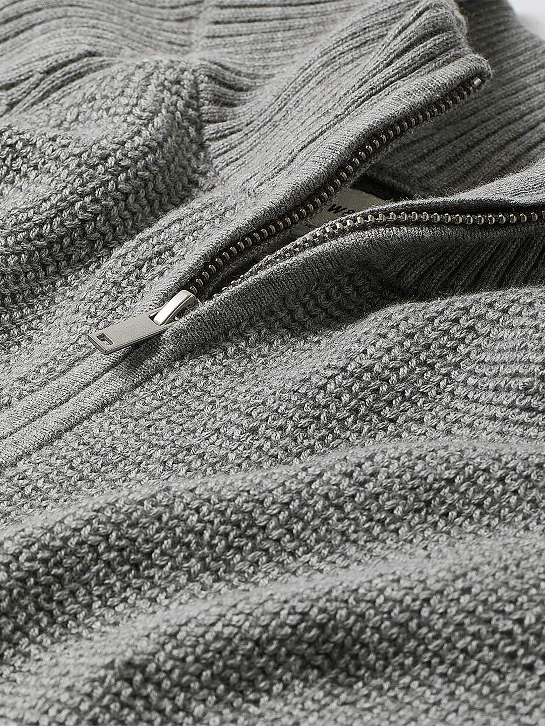 Long-Sleeve Quarter-Zip Mock-Neck Sweater rw&co On Sale