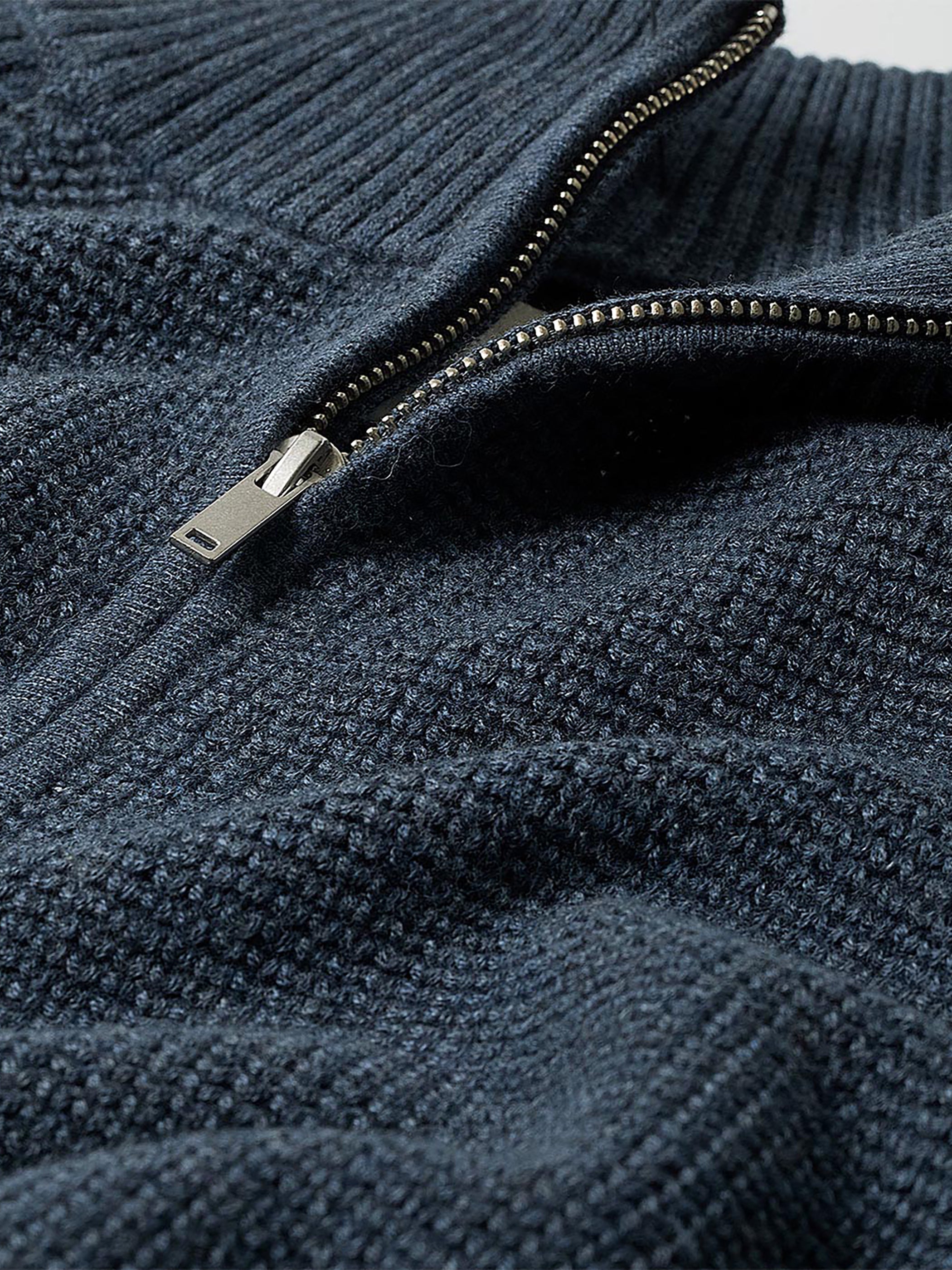 Long-Sleeve Quarter-Zip Mock-Neck Sweater rw&co On Sale