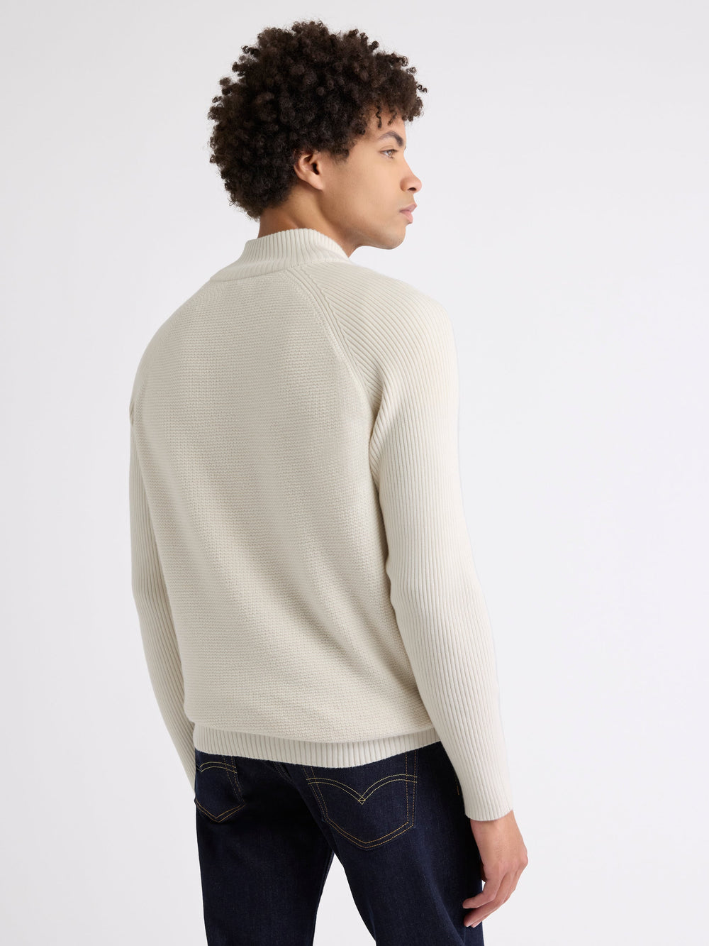 Long-Sleeve Quarter-Zip Mock-Neck Sweater rw&co On Sale