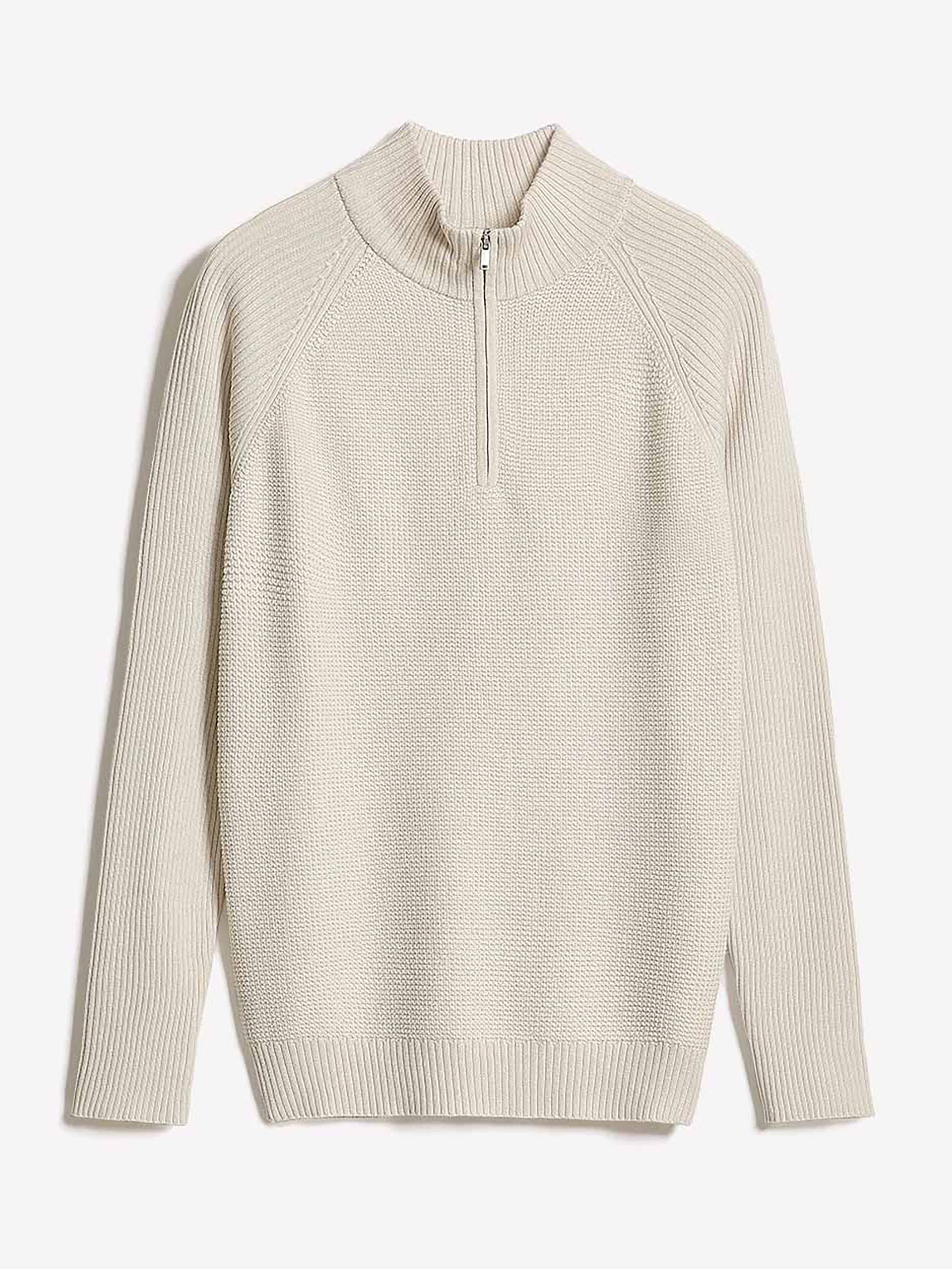 Long-Sleeve Quarter-Zip Mock-Neck Sweater rw&co On Sale