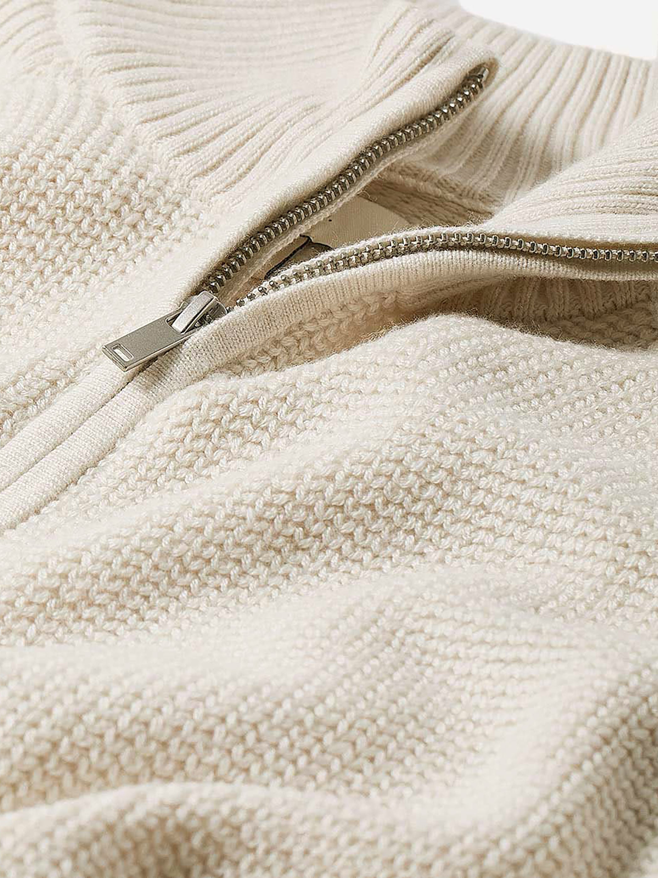 Long-Sleeve Quarter-Zip Mock-Neck Sweater rw&co On Sale