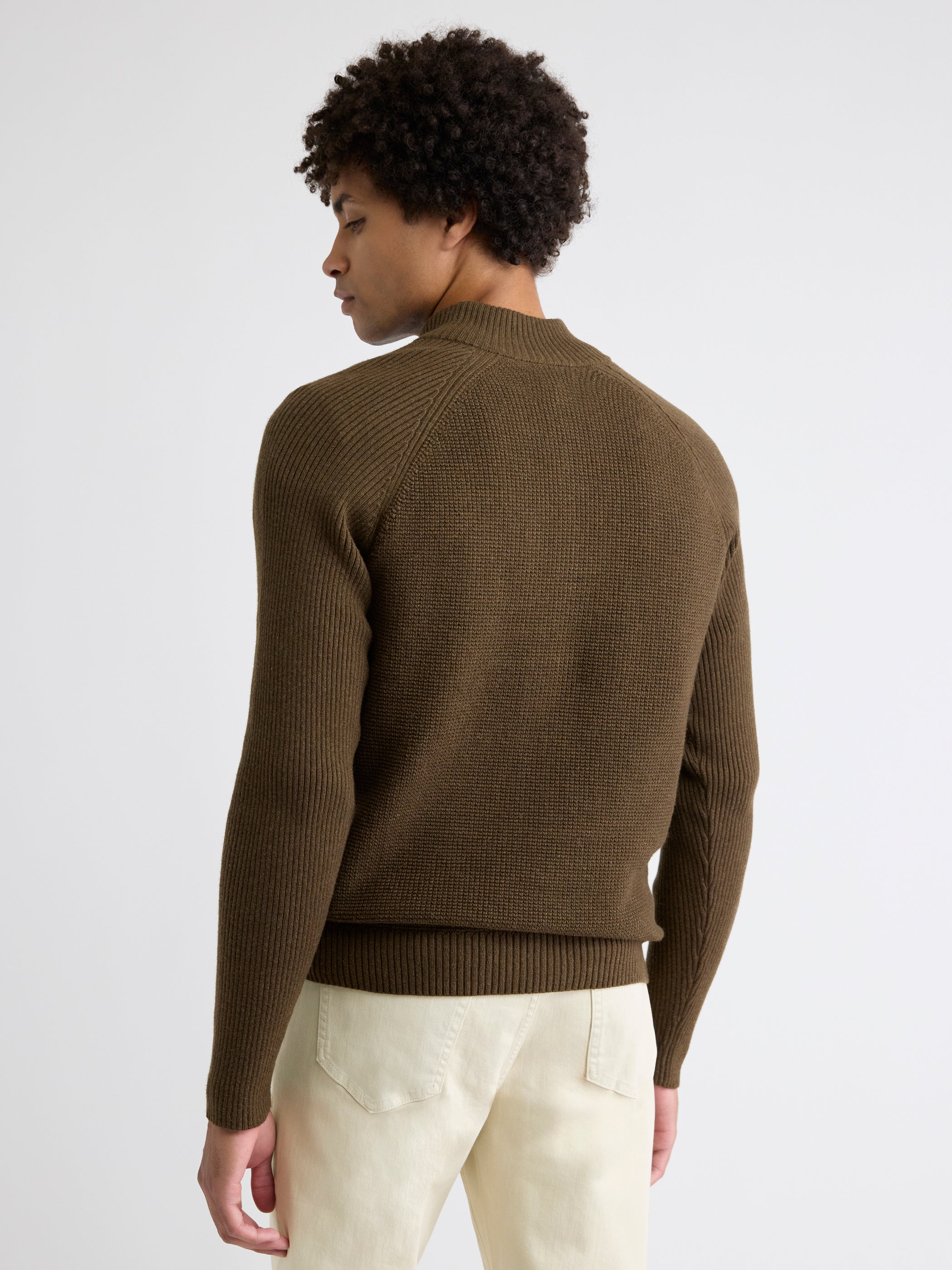 Long-Sleeve Quarter-Zip Mock-Neck Sweater rw&co On Sale