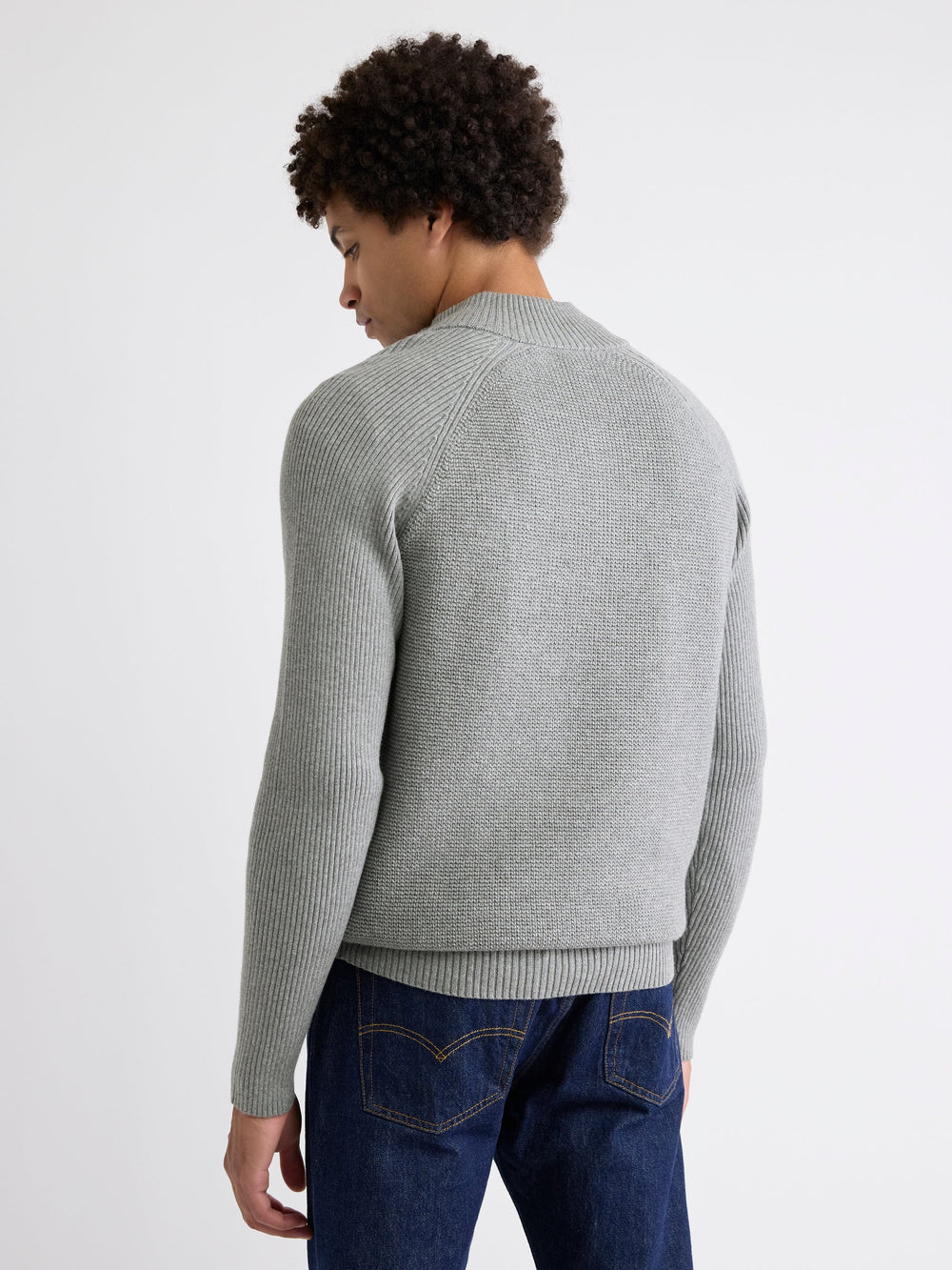 Long-Sleeve Quarter-Zip Mock-Neck Sweater rw&co On Sale