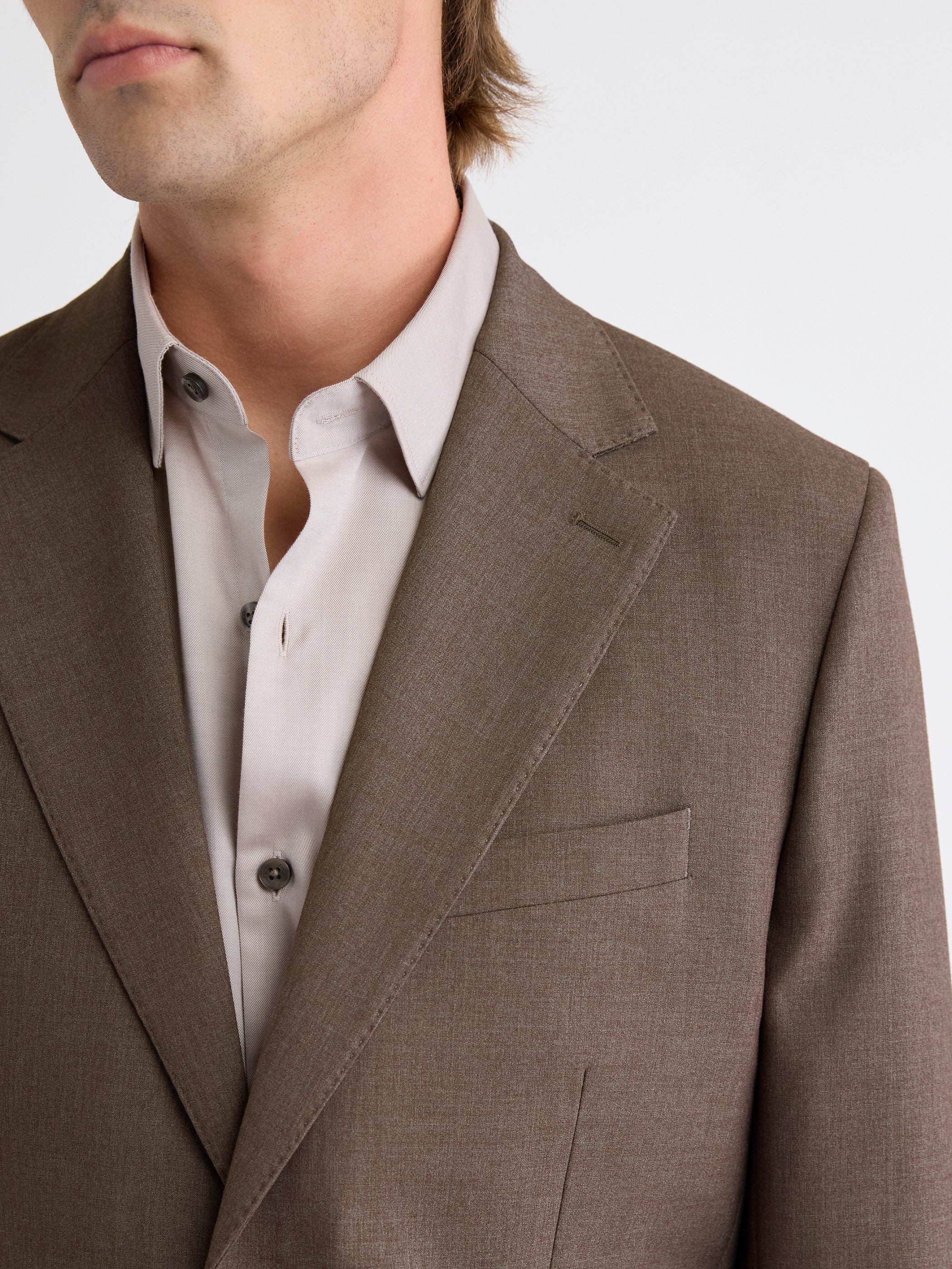 Tailored Fit Taupe Suit Blazer rw&co On Sale