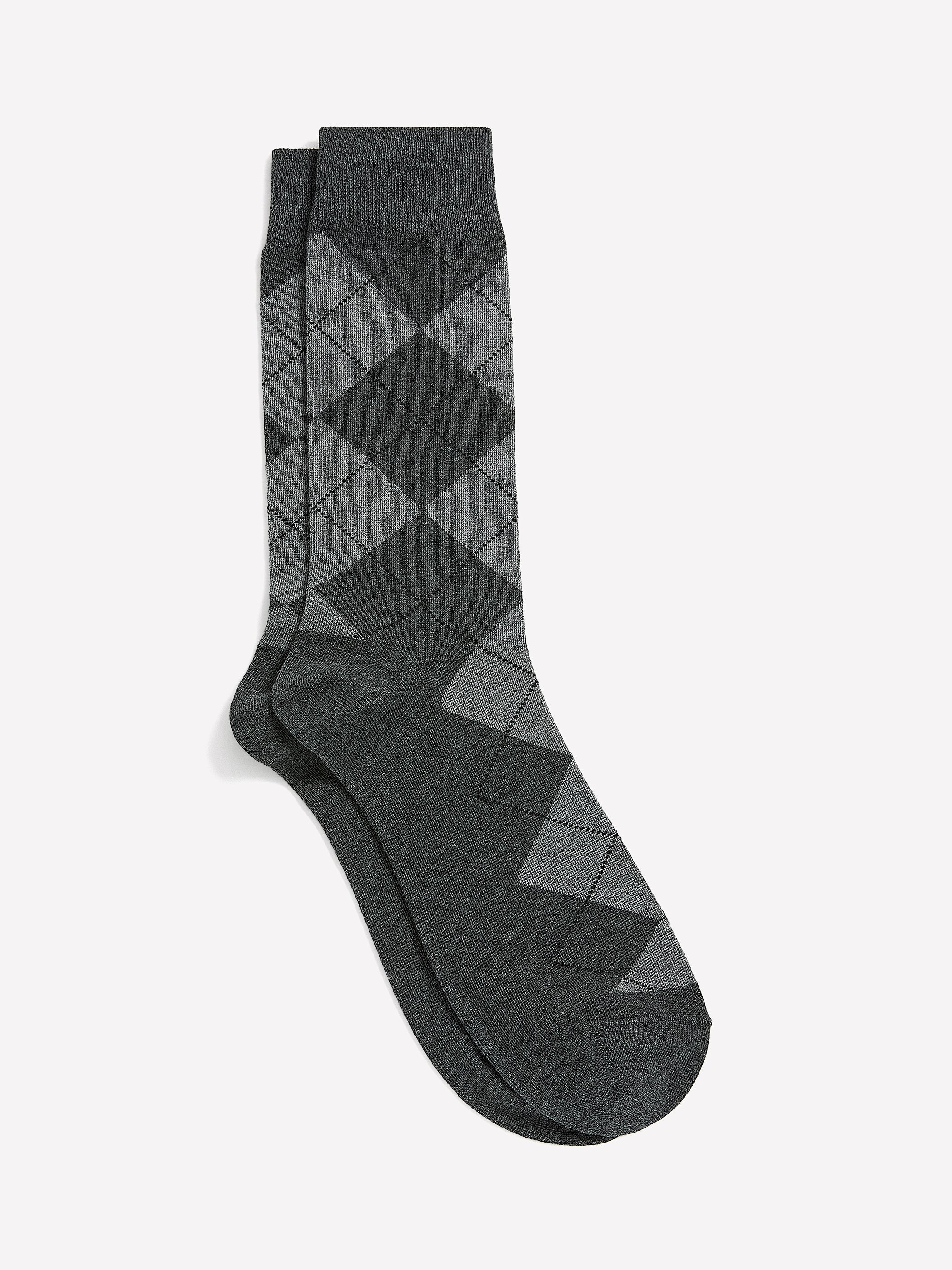 Grey Argyle Socks rw&co Limited Time Discount