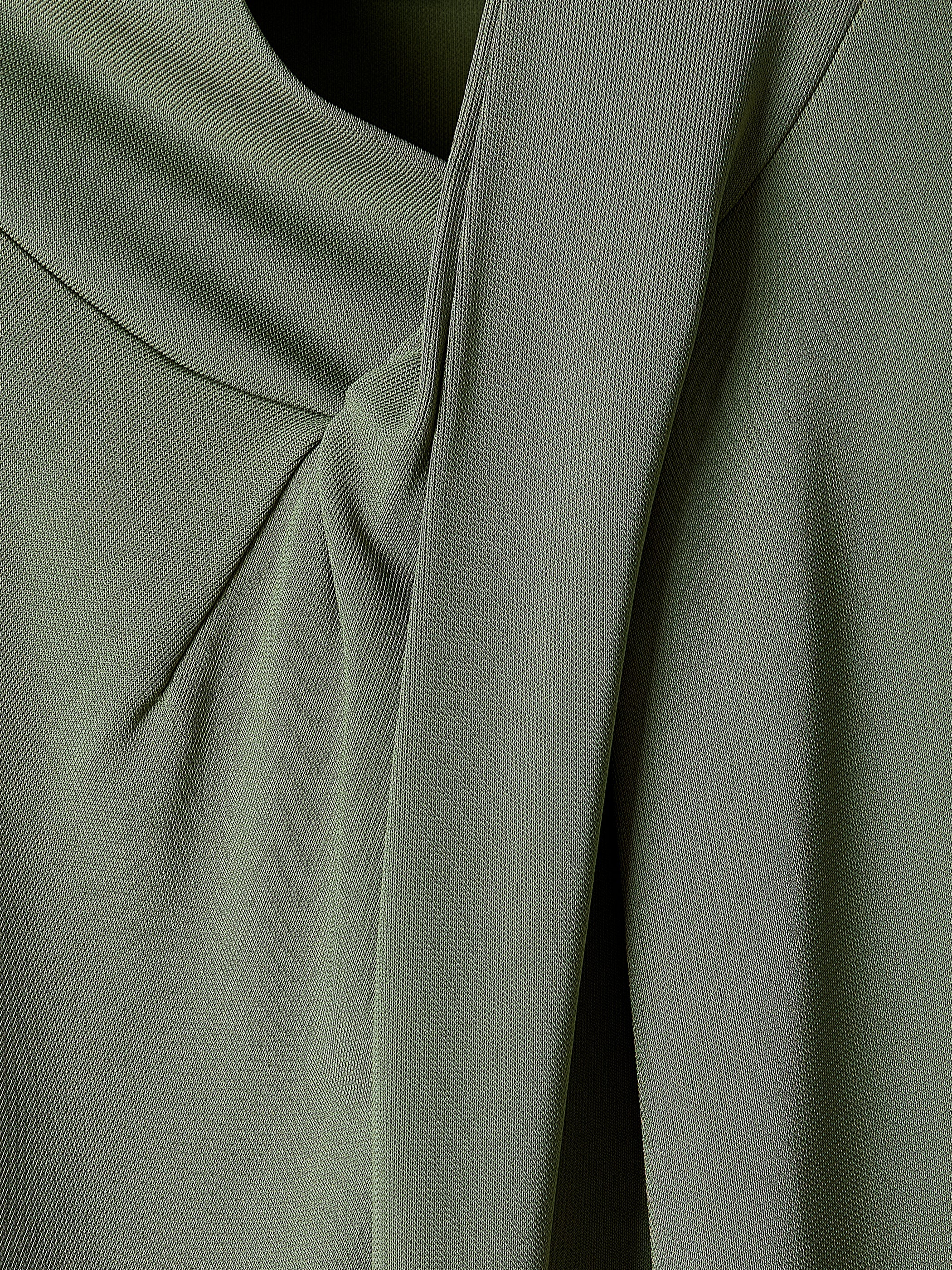 Extended-Sleeve Top with Crossover Draped Mock Neckline rw&co Great Value Deal