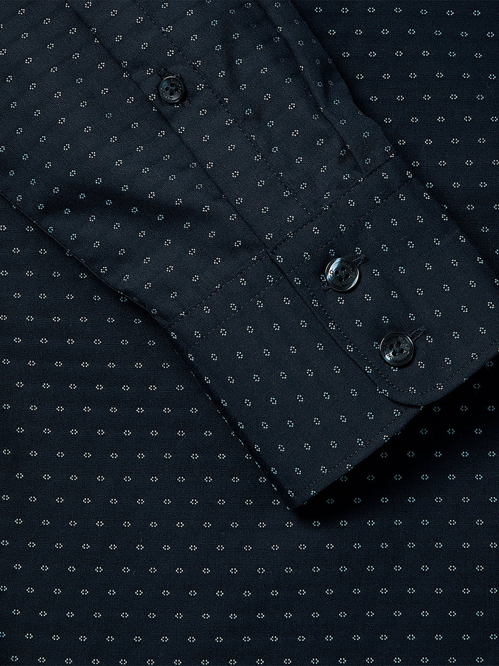 Navy Slim Fit Dress Shirt with Geo Pattern rw&co Limited Time Discount