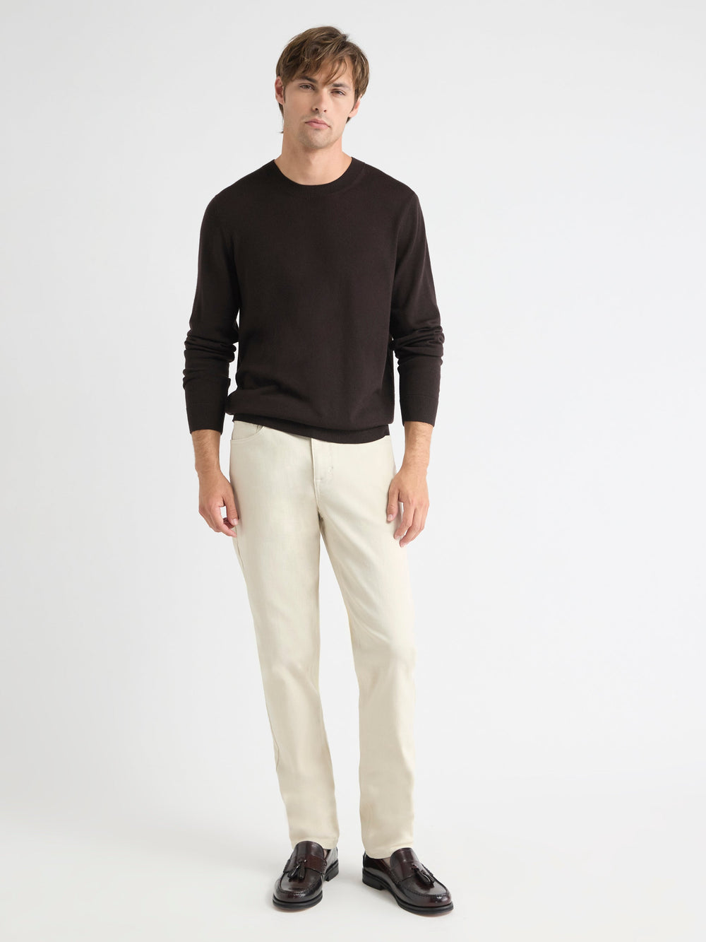 Merino Wool Crew Neck Sweater rw&co Special Promo Price