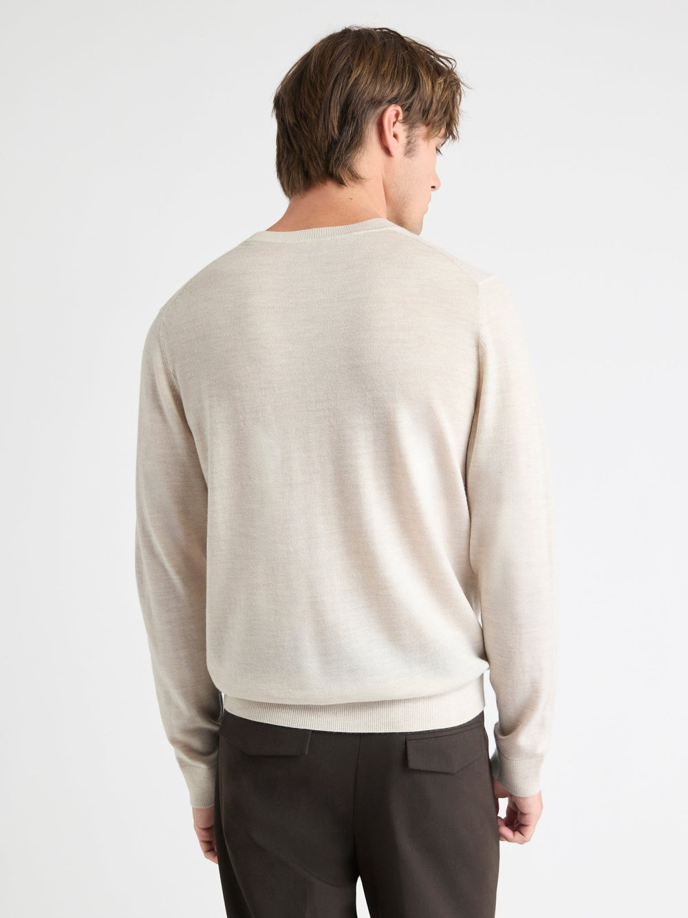 Merino Wool Crew Neck Sweater rw&co Special Promo Price