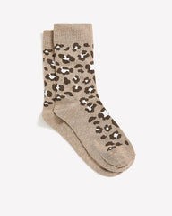 Crew Socks with Leopard Pattern rw&co Exclusive Sale Price
