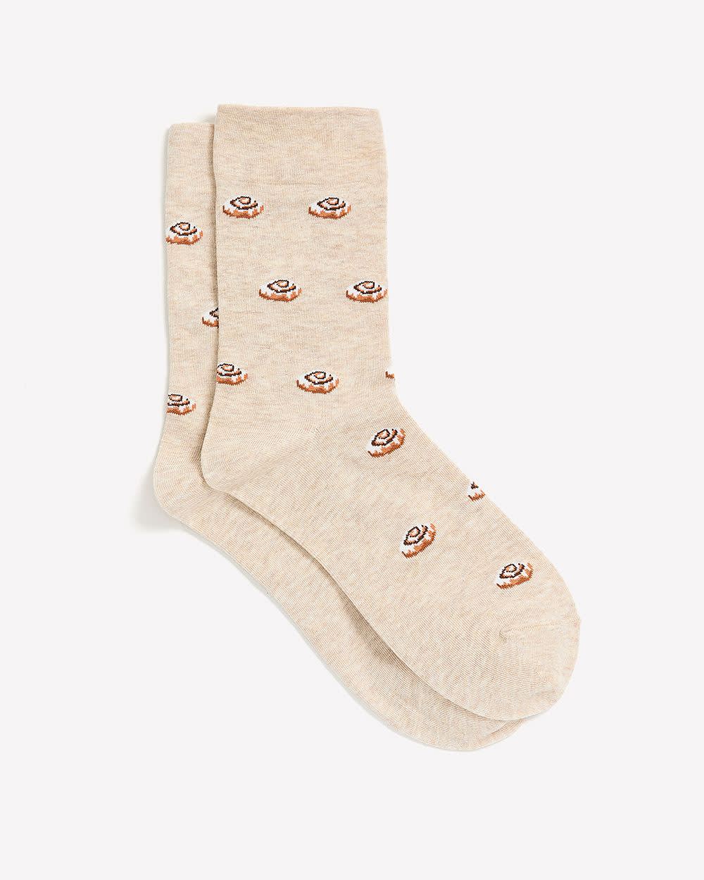 Crew Socks with Cinnamon Rolls rw&co Great Value Deal