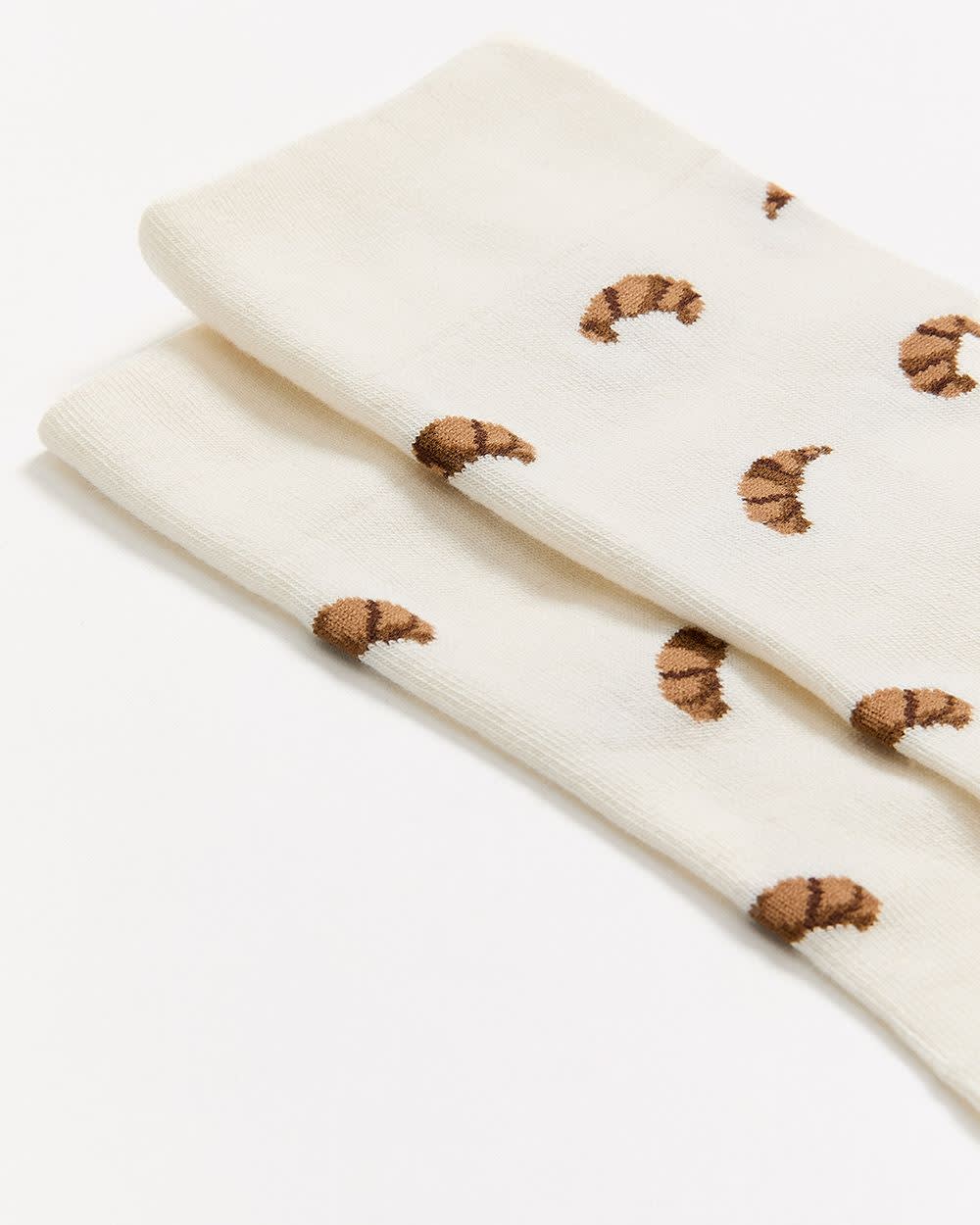 Crew Socks with Croissants rw&co Great Value Deal
