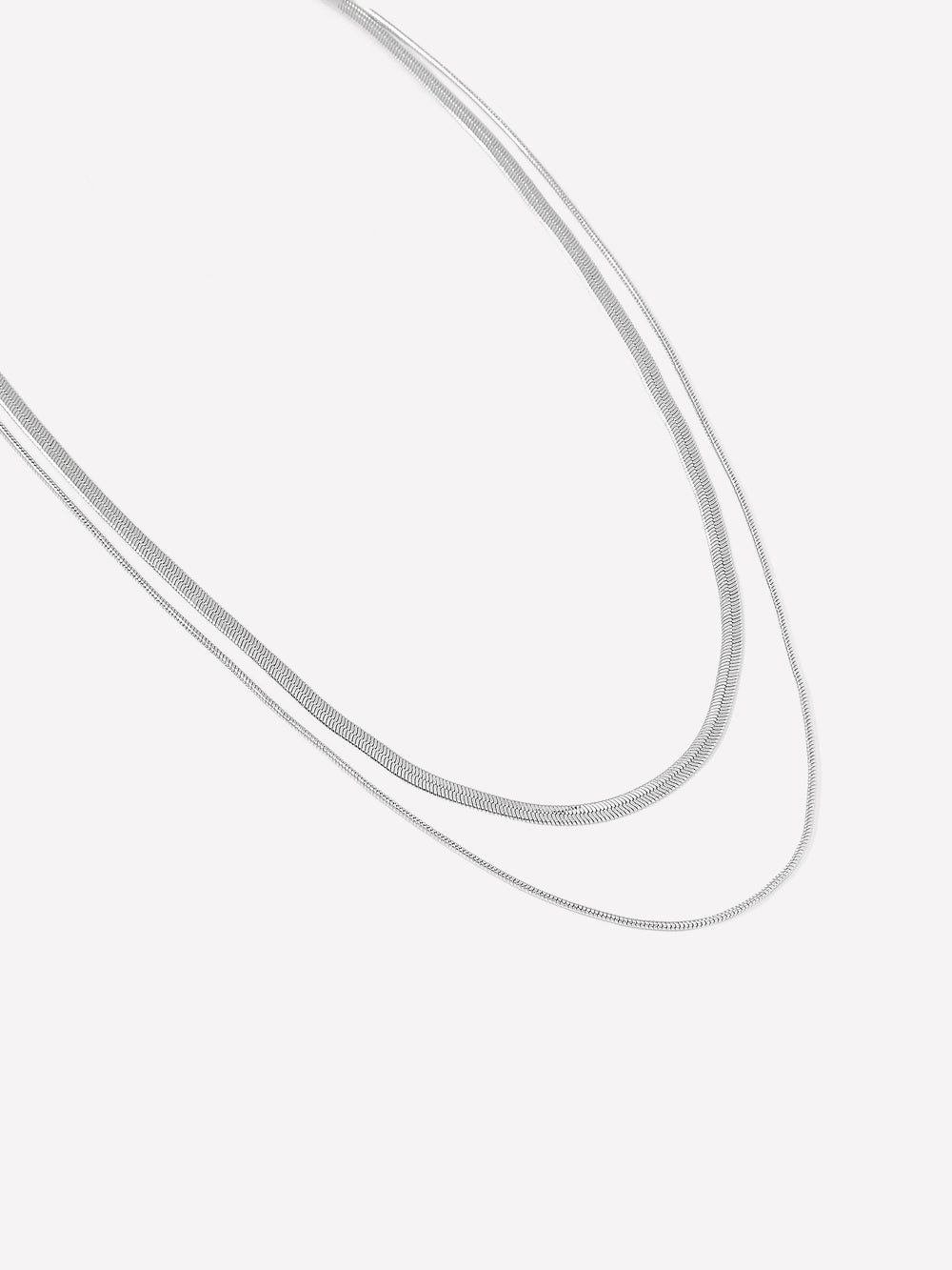 Double-Snake-Chain Necklace rw&co Limited Time Discount