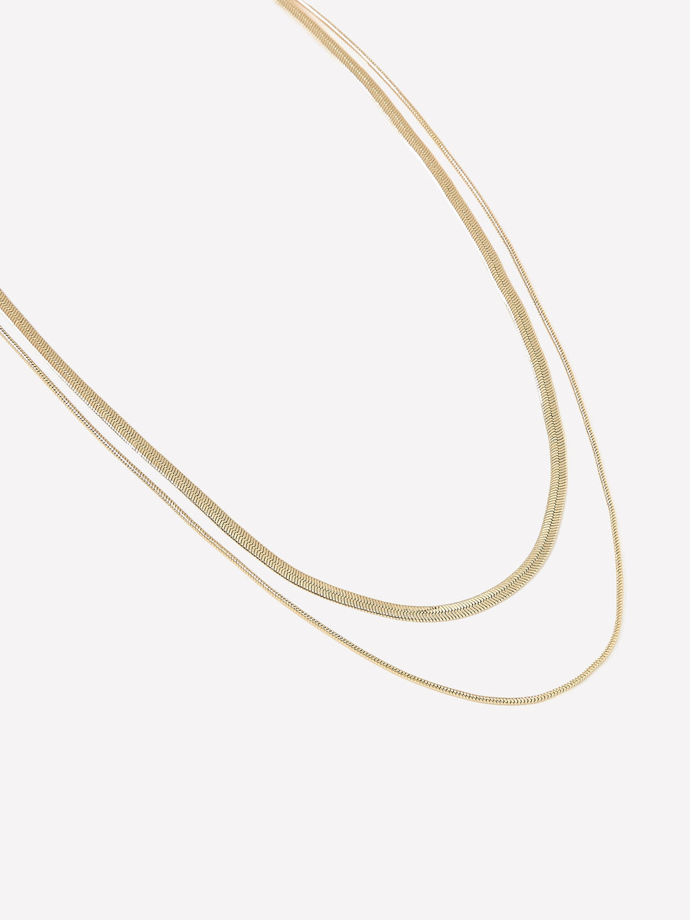 Double-Snake-Chain Necklace rw&co Limited Time Discount