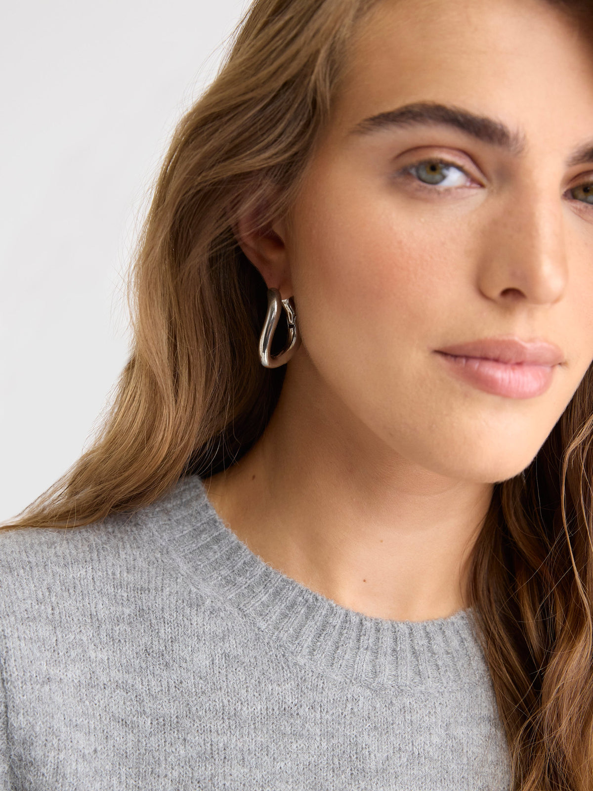 Sculptural Hoop Earrings rw&co Limited Time Discount