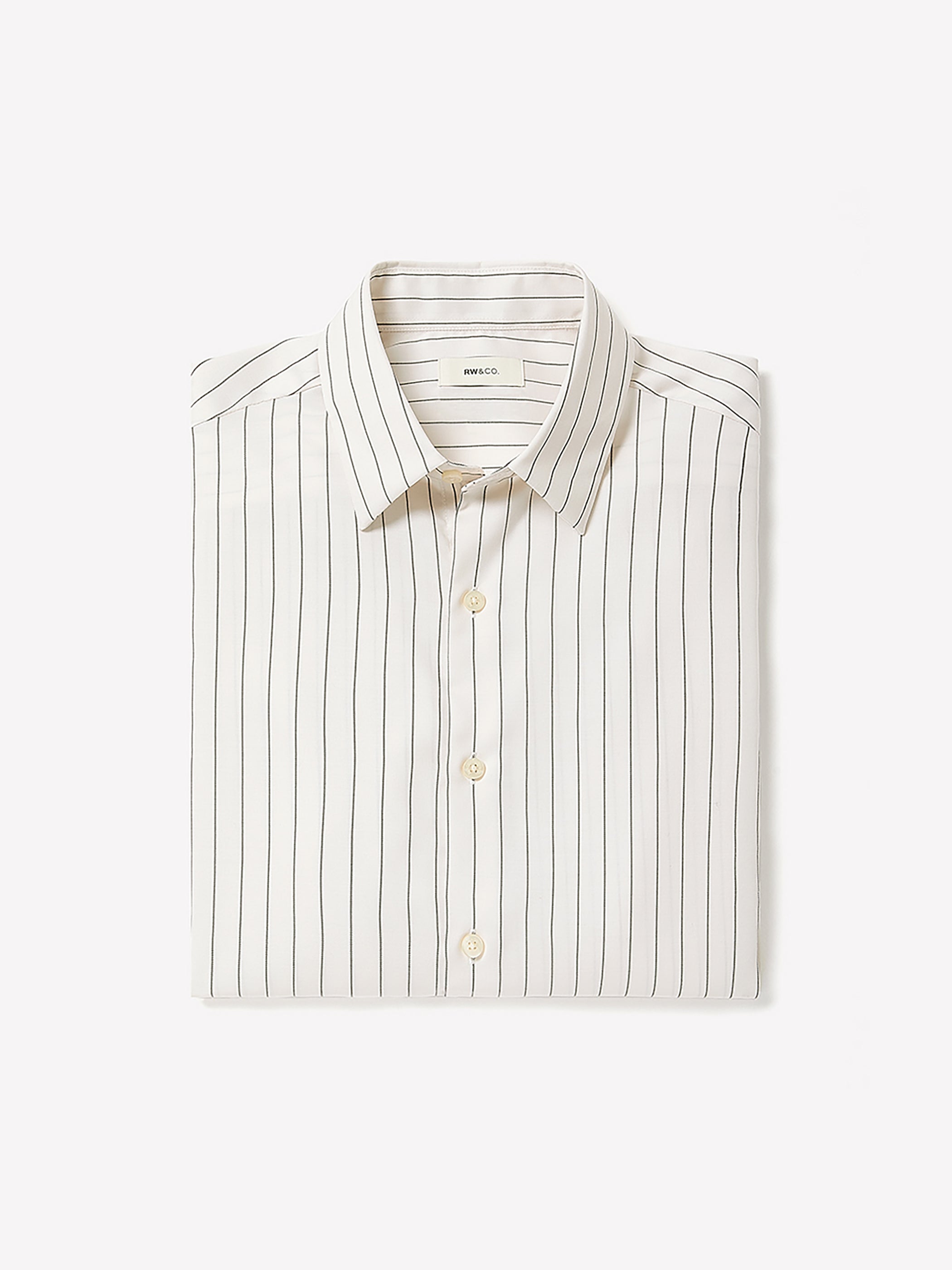 Striped Relaxed-Fit Twill Dress Shirt rw&co Limited Time Discount