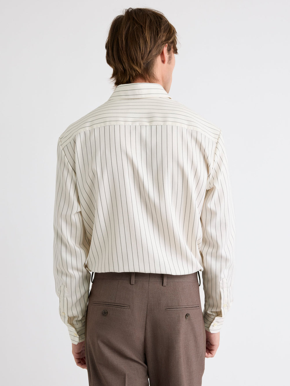 Striped Relaxed-Fit Twill Dress Shirt rw&co Limited Time Discount