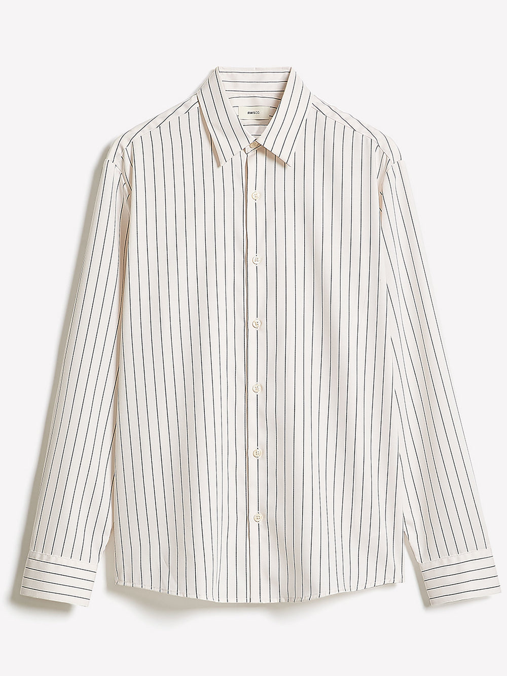 Striped Relaxed-Fit Twill Dress Shirt rw&co Limited Time Discount