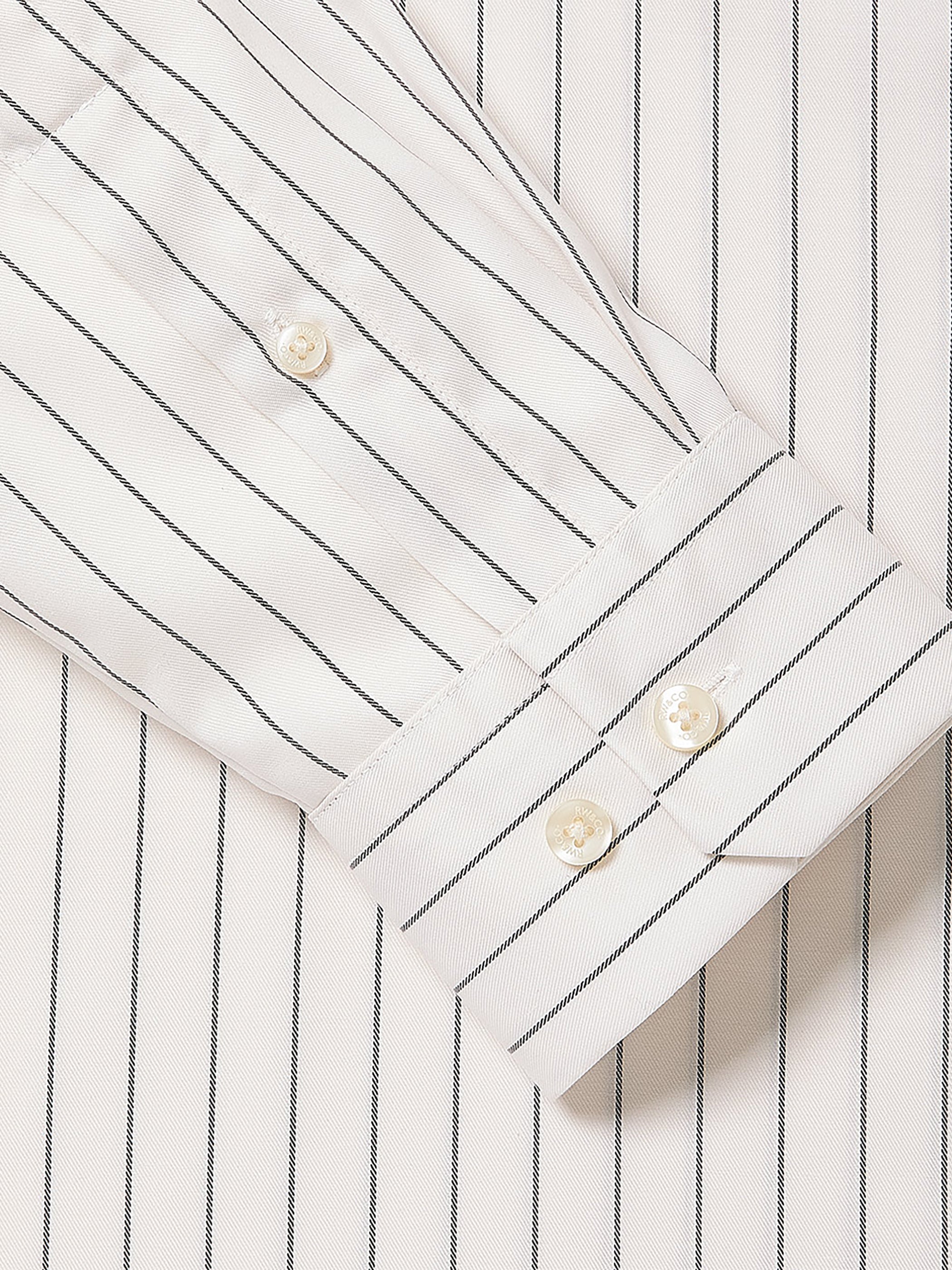 Striped Relaxed-Fit Twill Dress Shirt rw&co Limited Time Discount