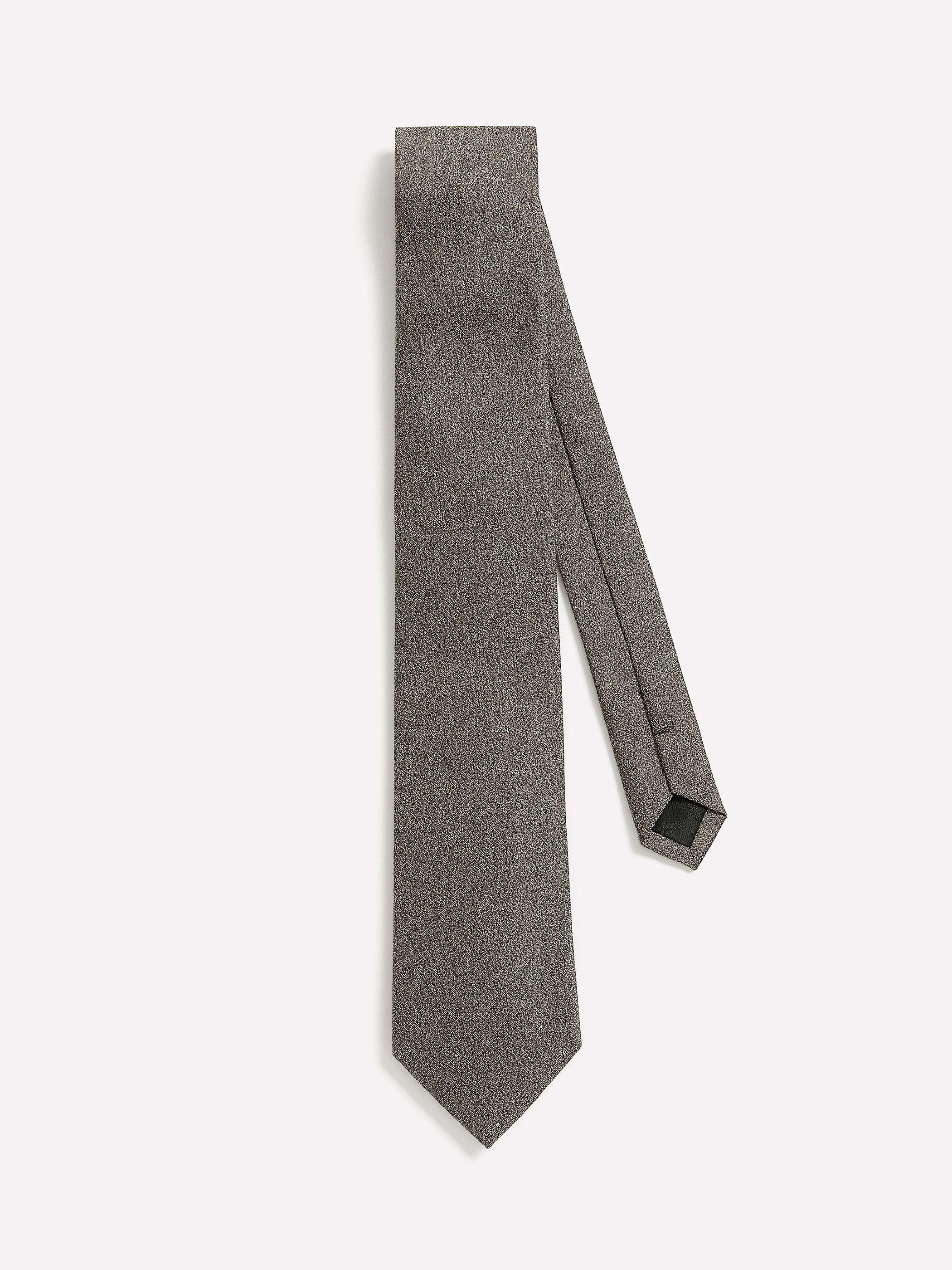 Wool-Effect Taupe Regular Tie rw&co Limited Time Discount