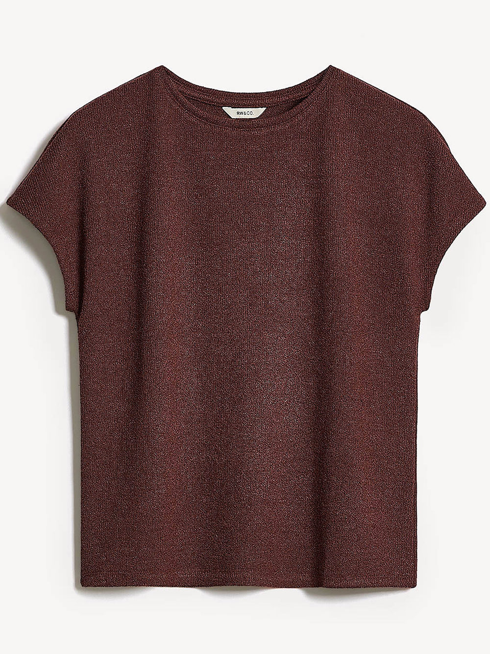 Crew-Neck Extended-Sleeve Bouclé Top rw&co Special Offer