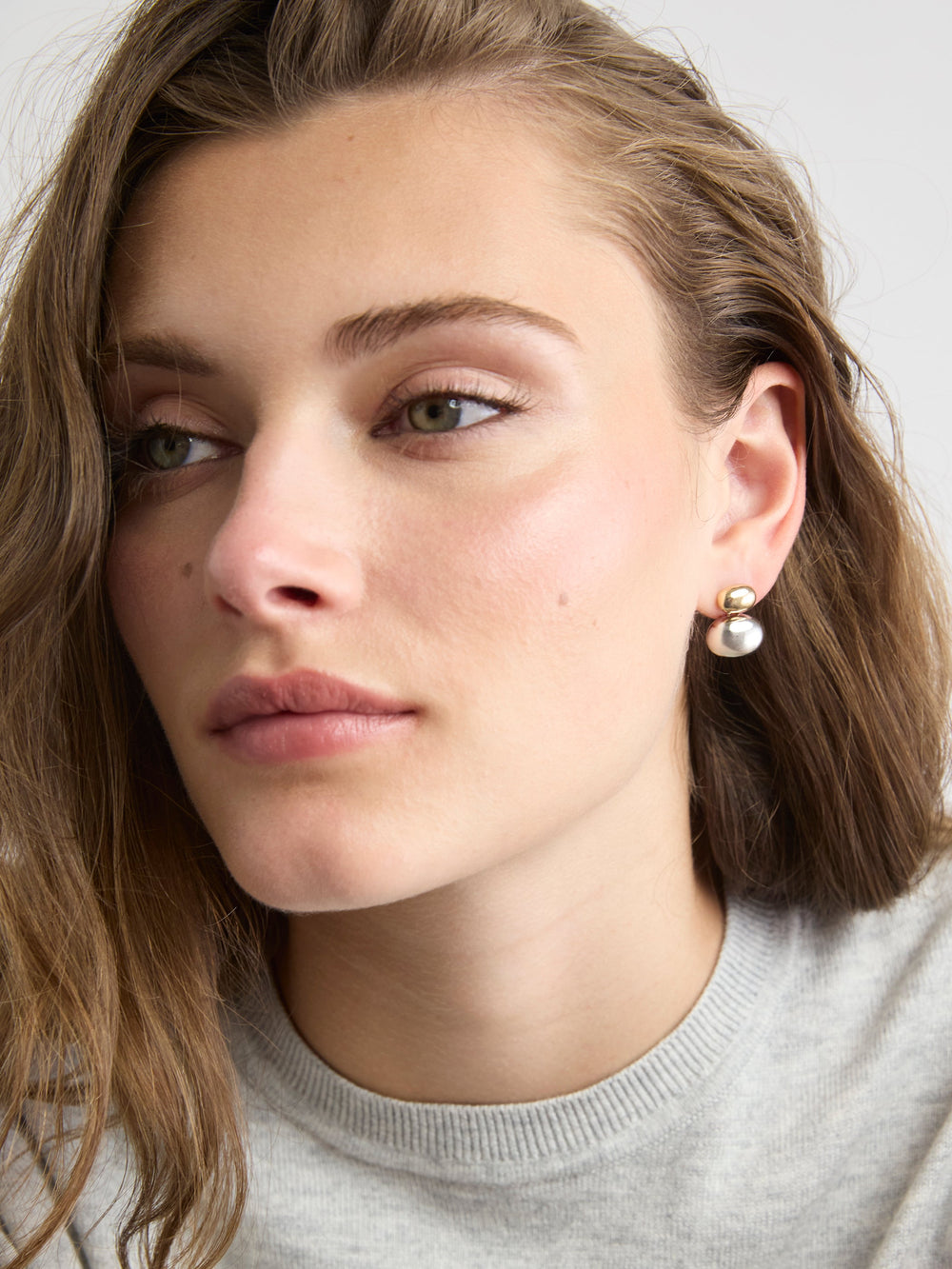 Two-Tone Dome Pendant Earrings rw&co Special Offer