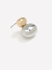 Two-Tone Dome Pendant Earrings rw&co Special Offer