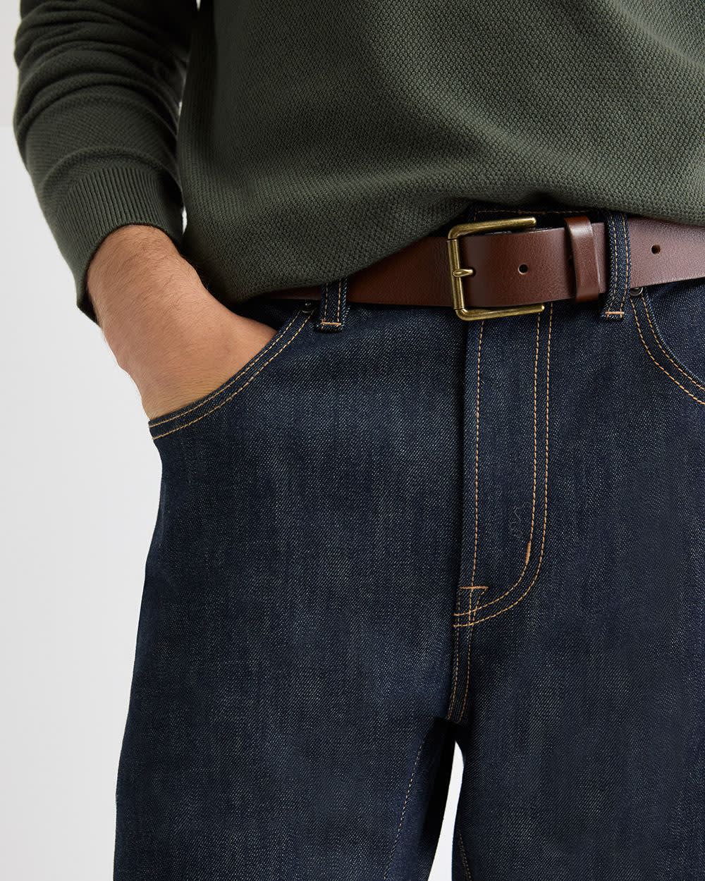 Italian Leather Casual Belt rw&co Special Promo Price