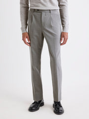 Wool-Blend Tapered-Leg Pleated Dress Pant rw&co On Sale