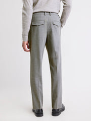 Wool-Blend Tapered-Leg Pleated Dress Pant rw&co On Sale