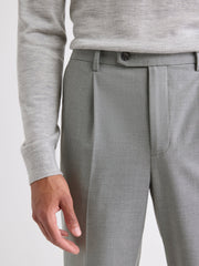 Wool-Blend Tapered-Leg Pleated Dress Pant rw&co On Sale