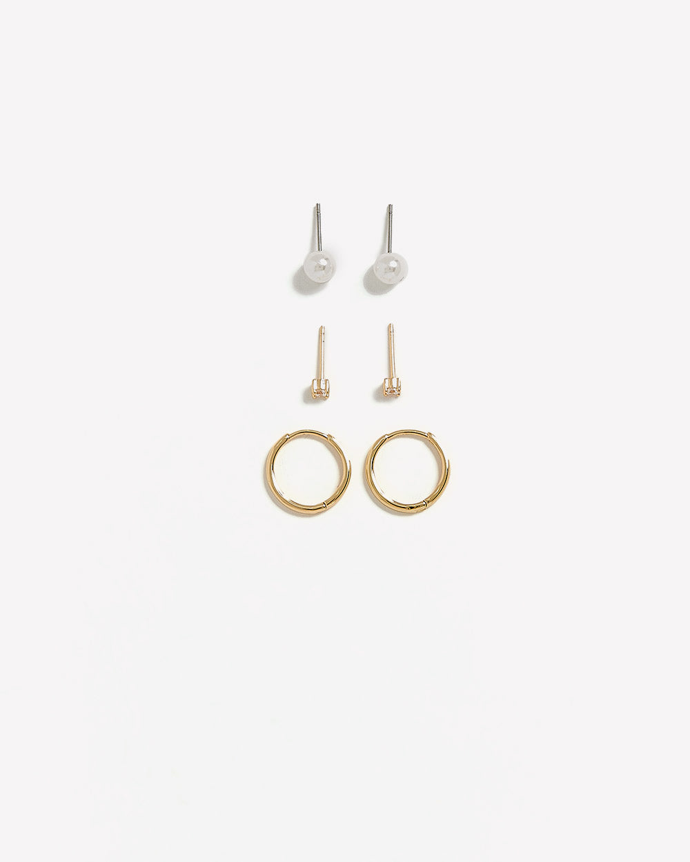 Essential Earrings - 3 Pairs rw&co Limited Time Discount