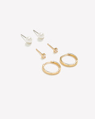 Essential Earrings - 3 Pairs rw&co Limited Time Discount