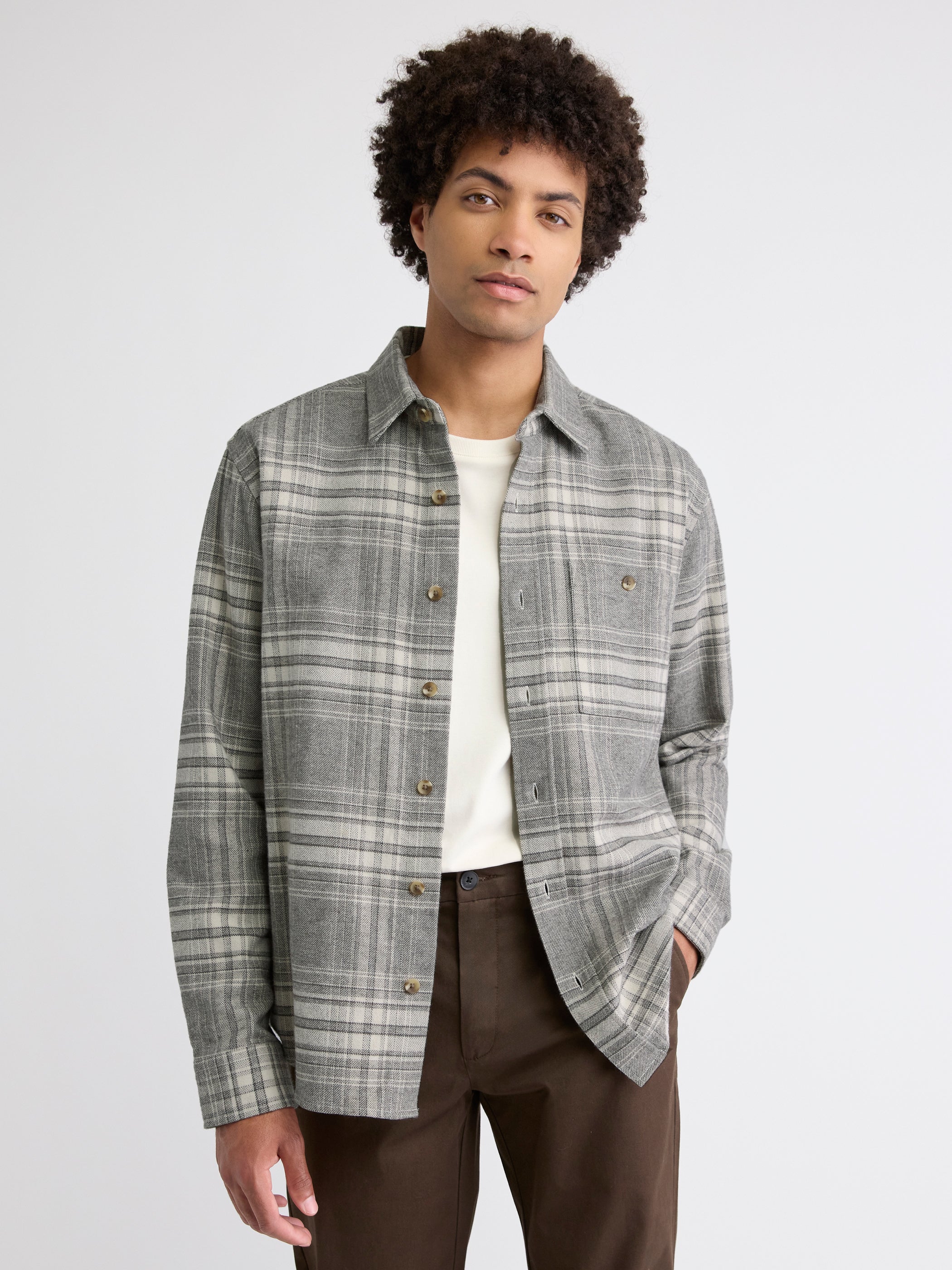 Tailored Plaid Overshirt rw&co Special Promo Price