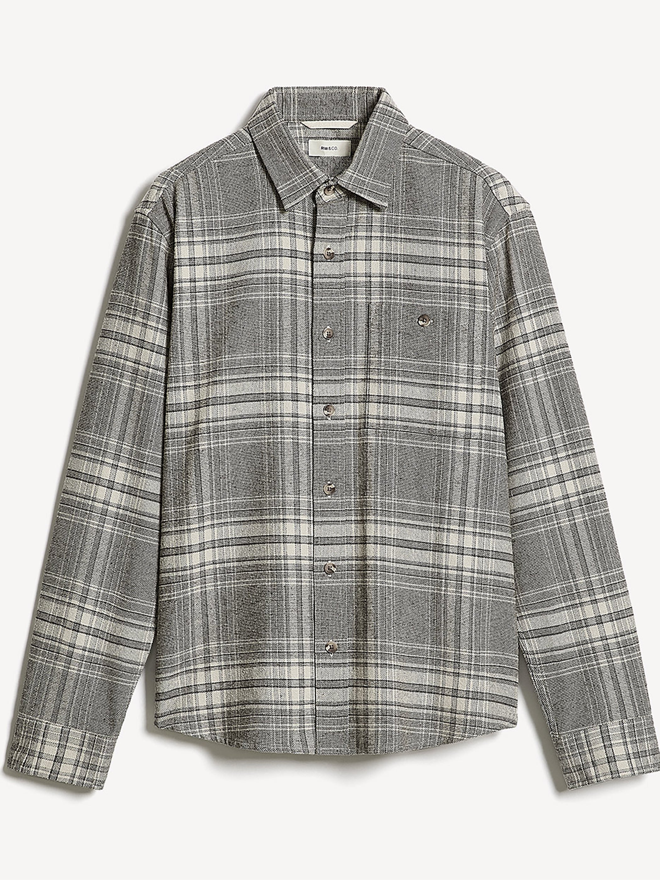 Tailored Plaid Overshirt rw&co Special Promo Price