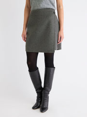 Melton Wrap Mini Skirt rw&co On Sale