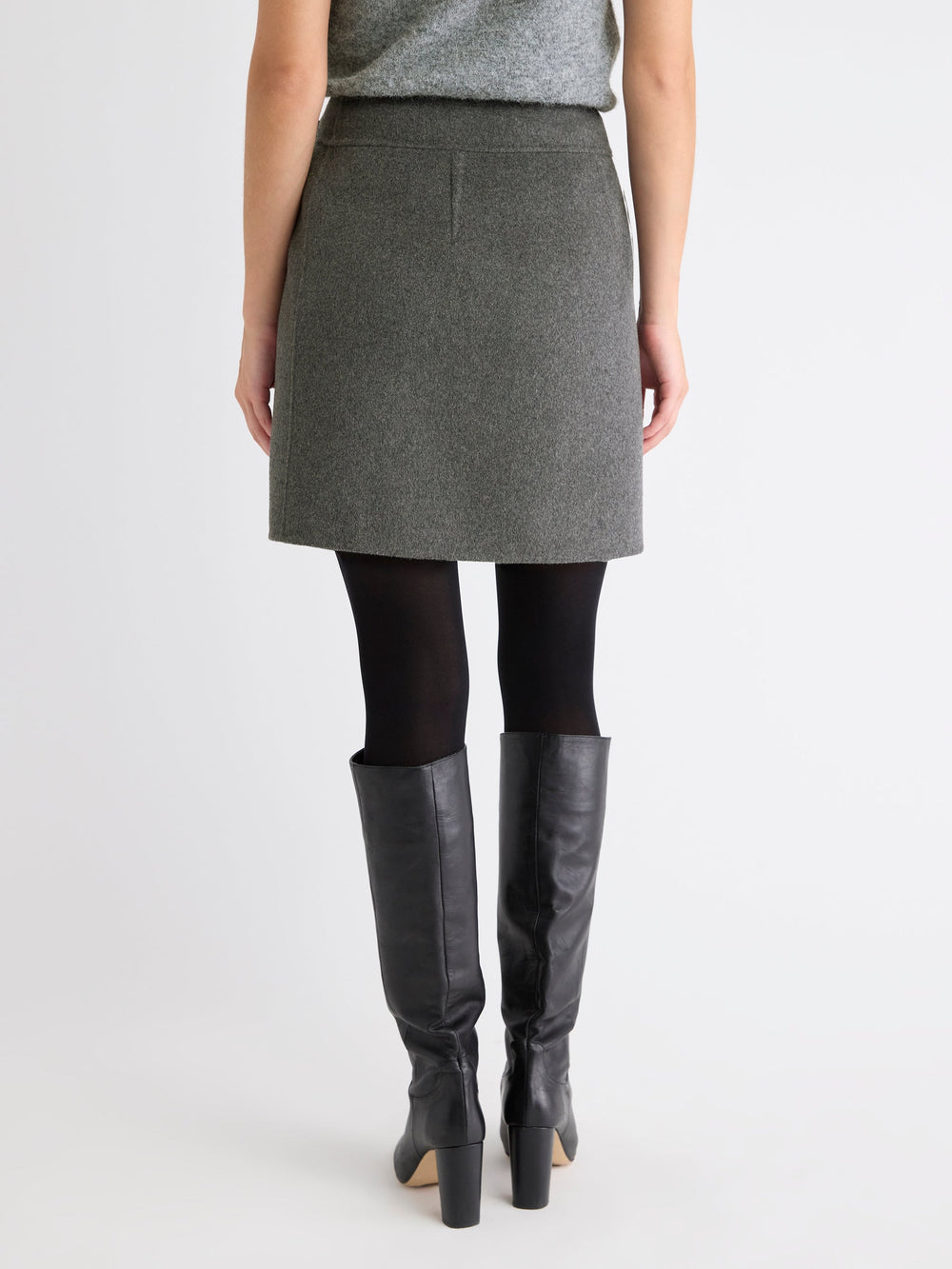 Melton Wrap Mini Skirt rw&co On Sale